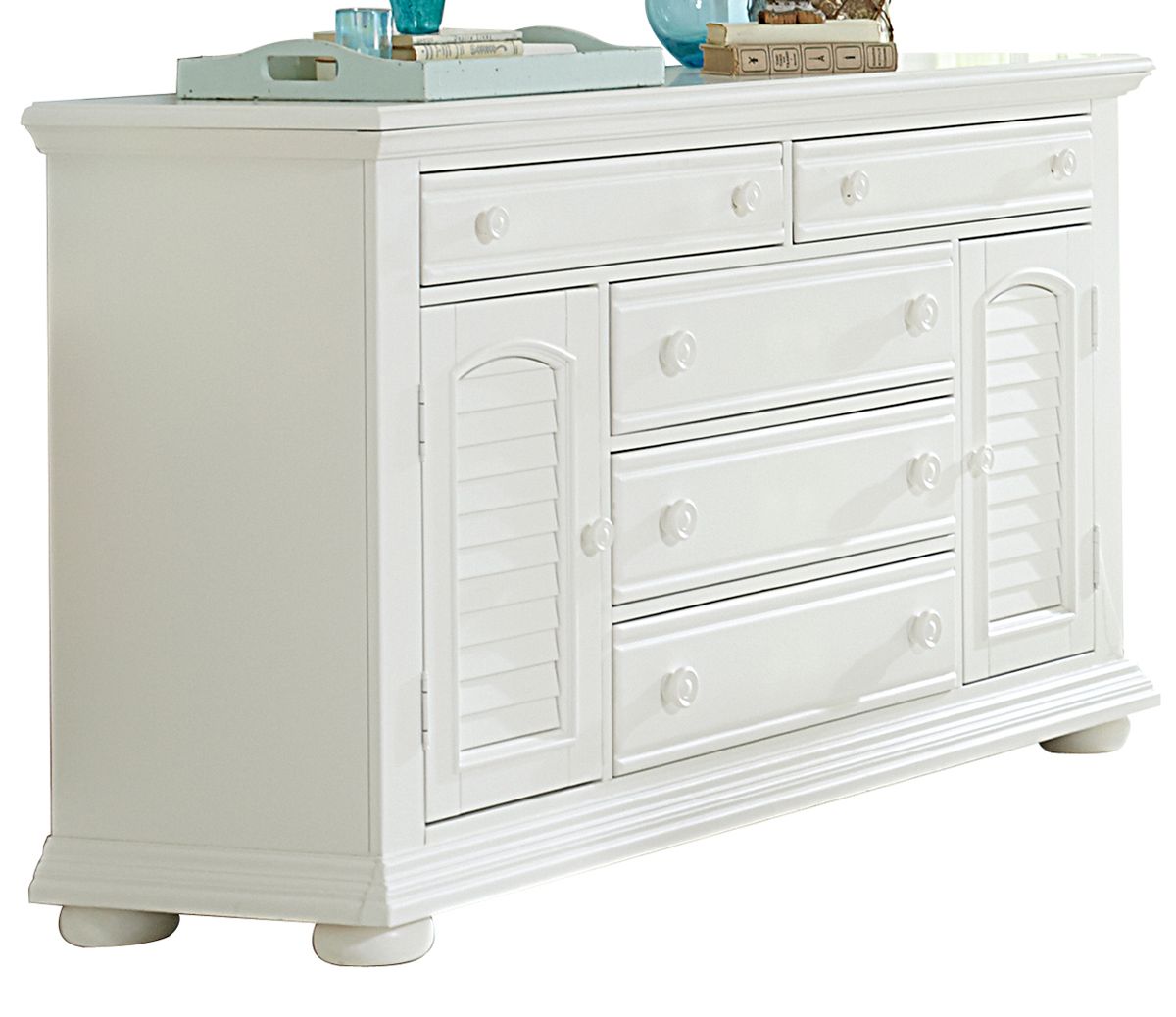 Liberty Furniture Summer House 5 Drawer Dresser in Oyster White image