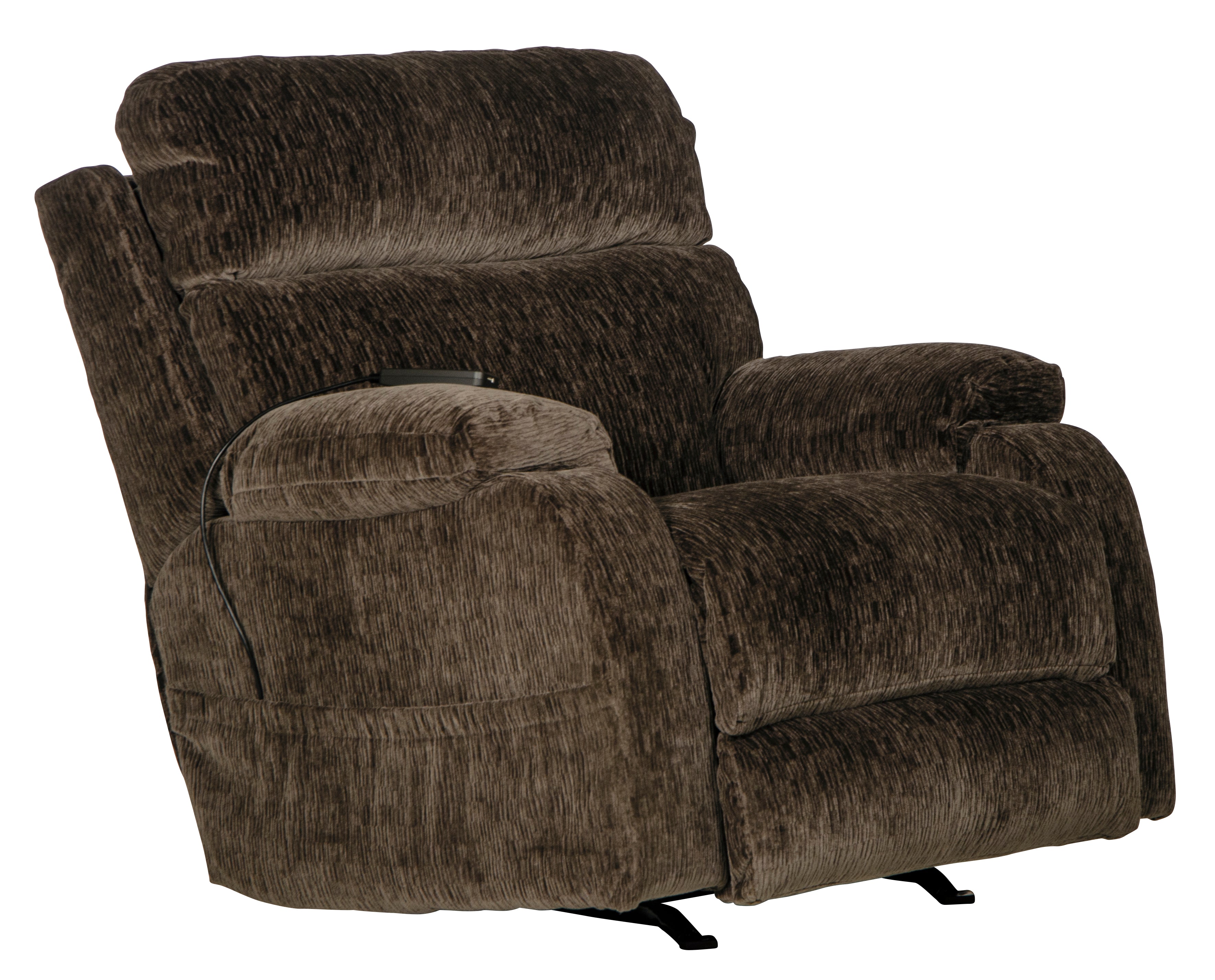 Refresher Power Headrest Power Rocker Recliner w/CR3 Heat/Msg/Lumbar - Luxury Home Furniture (MI)
