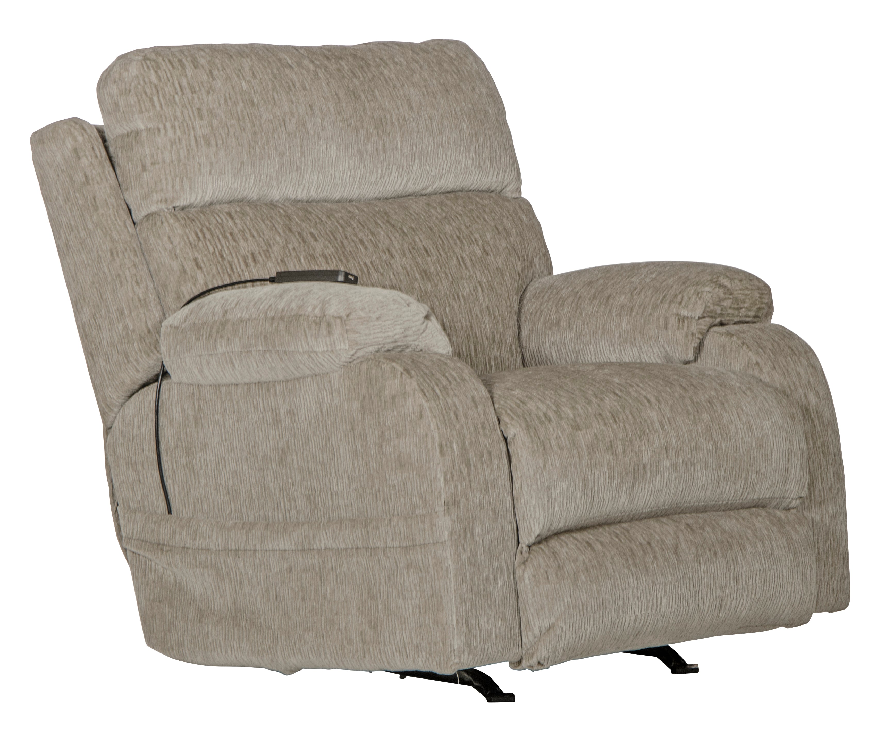 Refresher Power Headrest Power Rocker Recliner w/CR3 Heat/Msg/Lumbar - Luxury Home Furniture (MI)