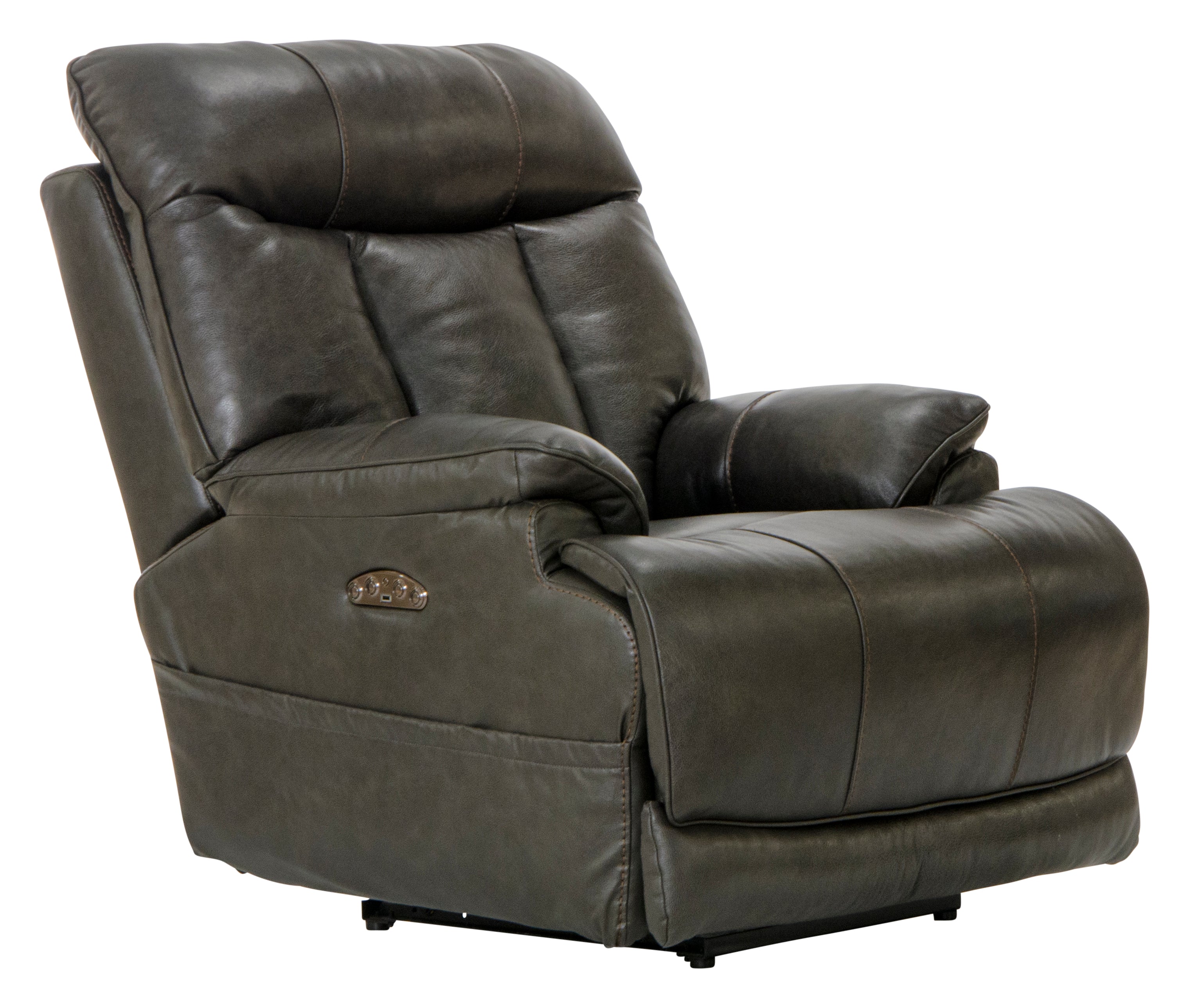Naples Power Headrest Power Lay Flat Recliner w/Extended Ottoman - Luxury Home Furniture (MI)