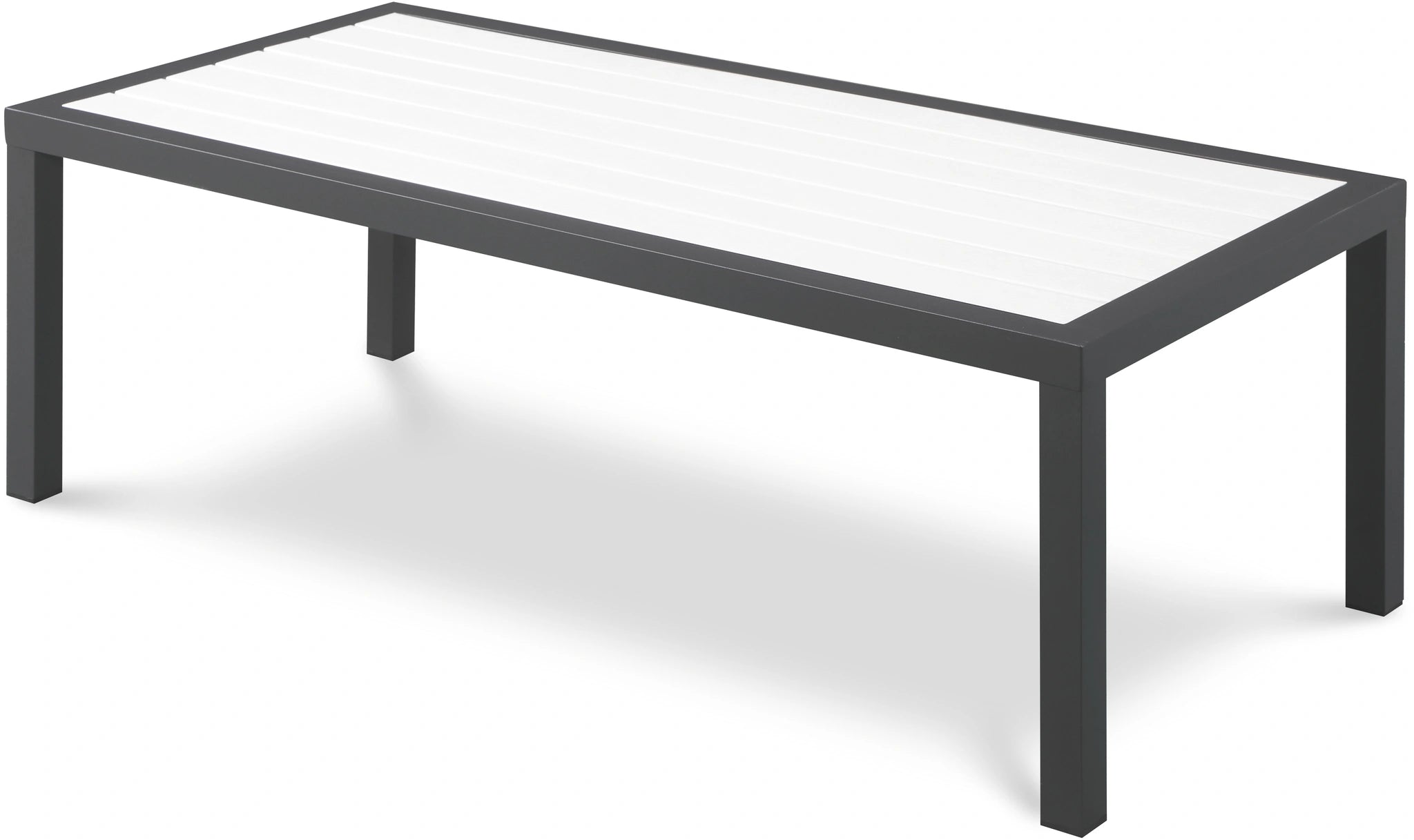 Nizuc White manufactured wood Outdoor Patio Aluminum Coffee Table