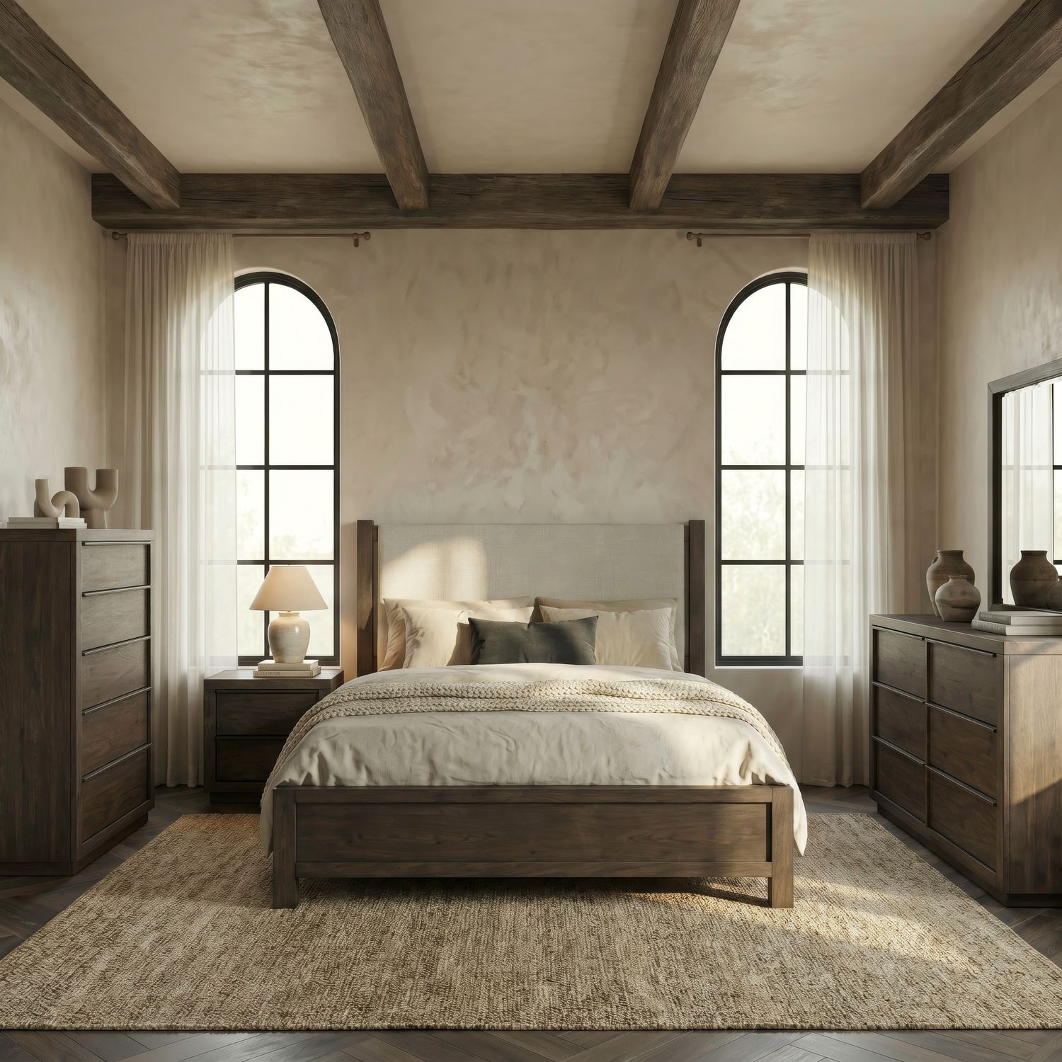 Stillwater Uph Bed, Dresser & Mirror, Chest, Night Stand image