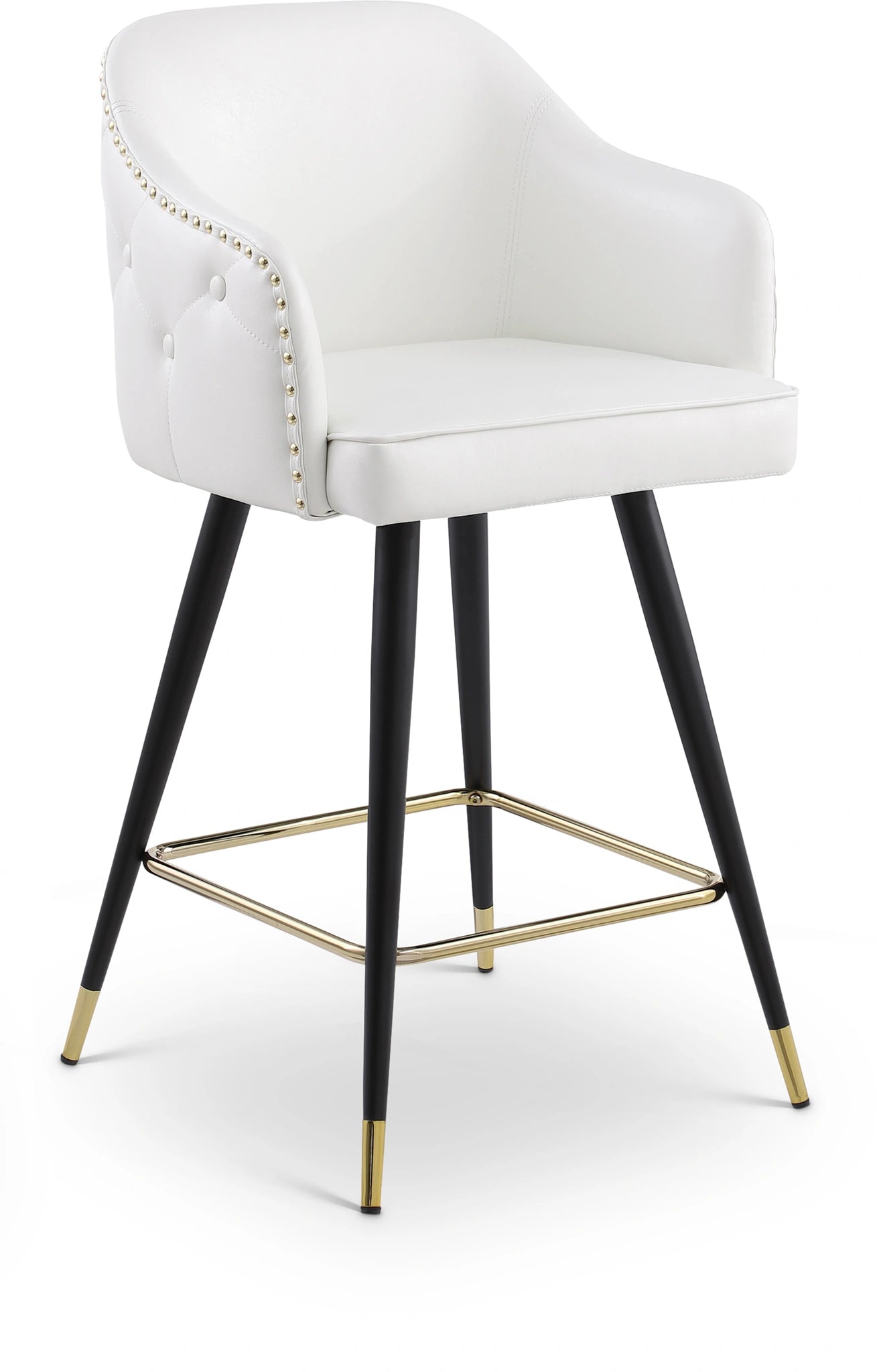 Barbosa White Faux Leather Counter/Bar Stool