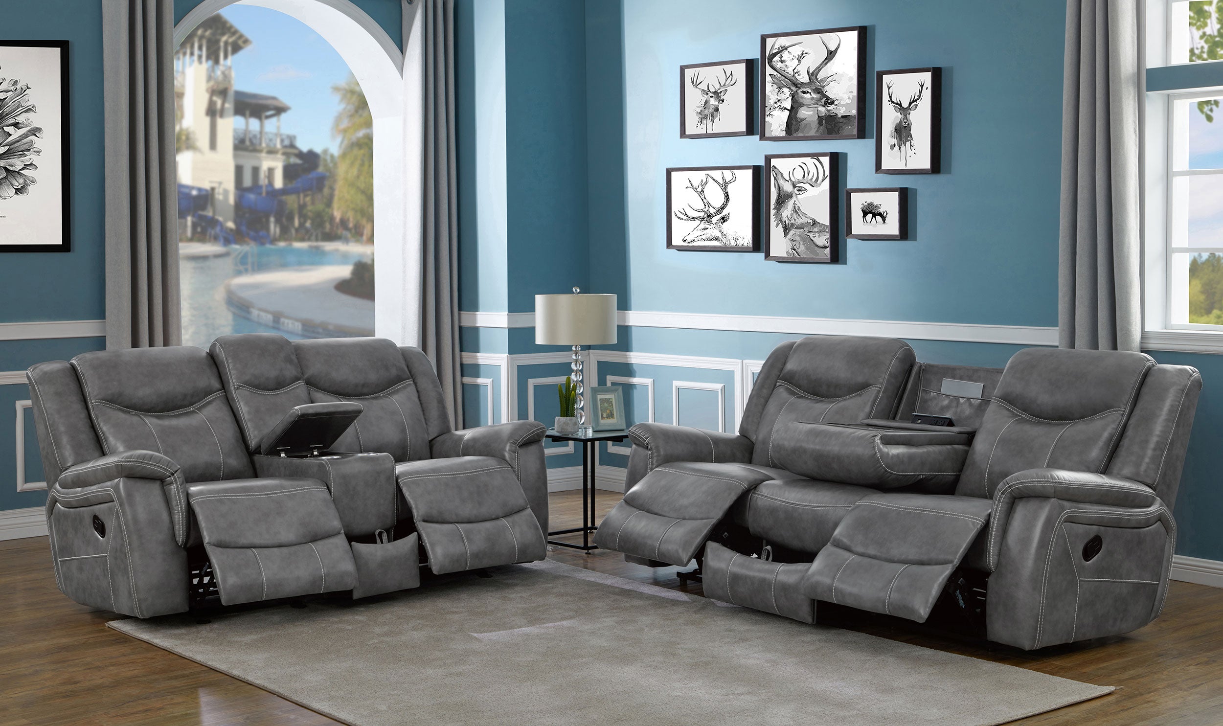 Conrad Reclining Sofa Set - Luxury Home Furniture (MI)