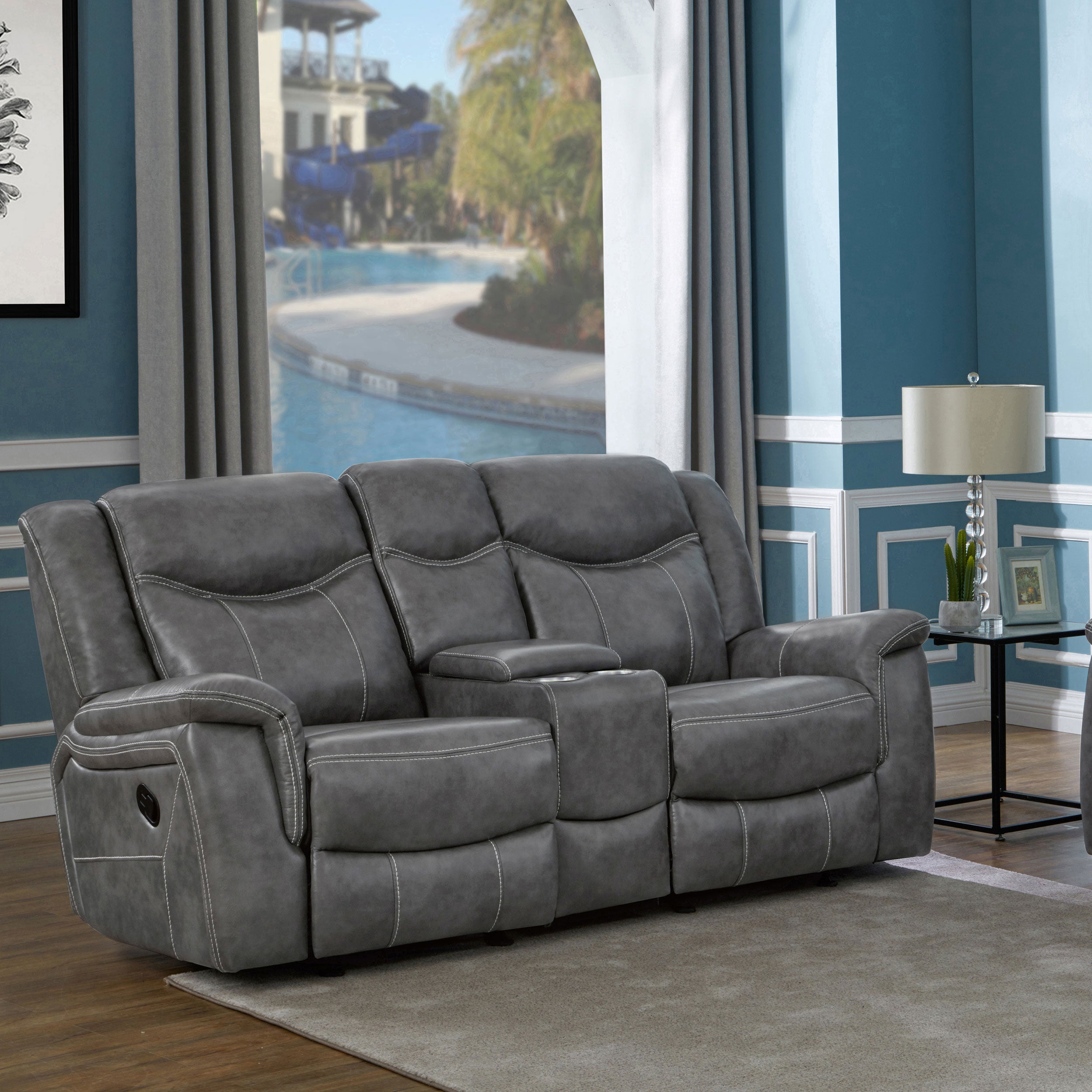 Conrad Reclining Glider Loveseat - Luxury Home Furniture (MI)
