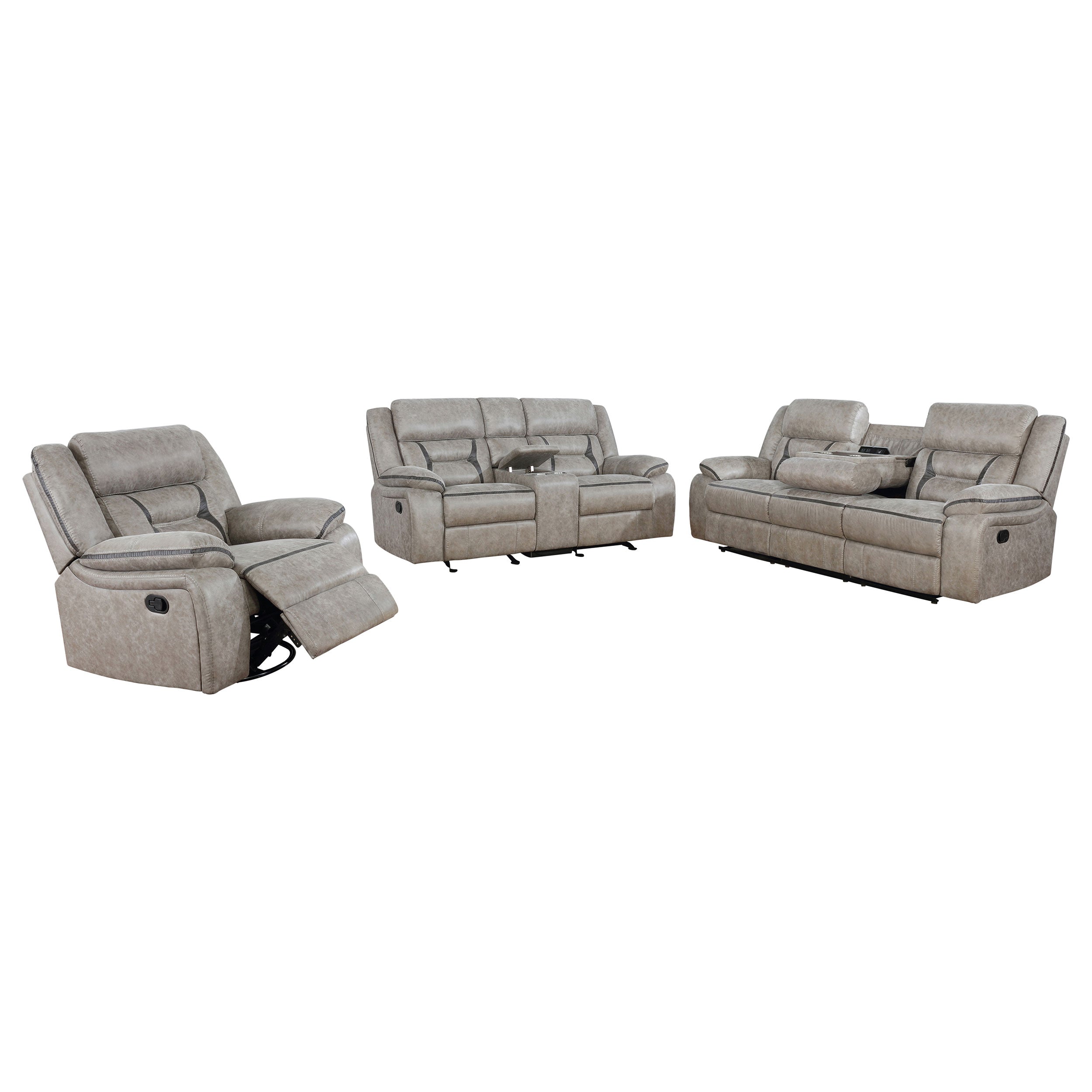 Greer Reclining Sofa Set - Luxury Home Furniture (MI)