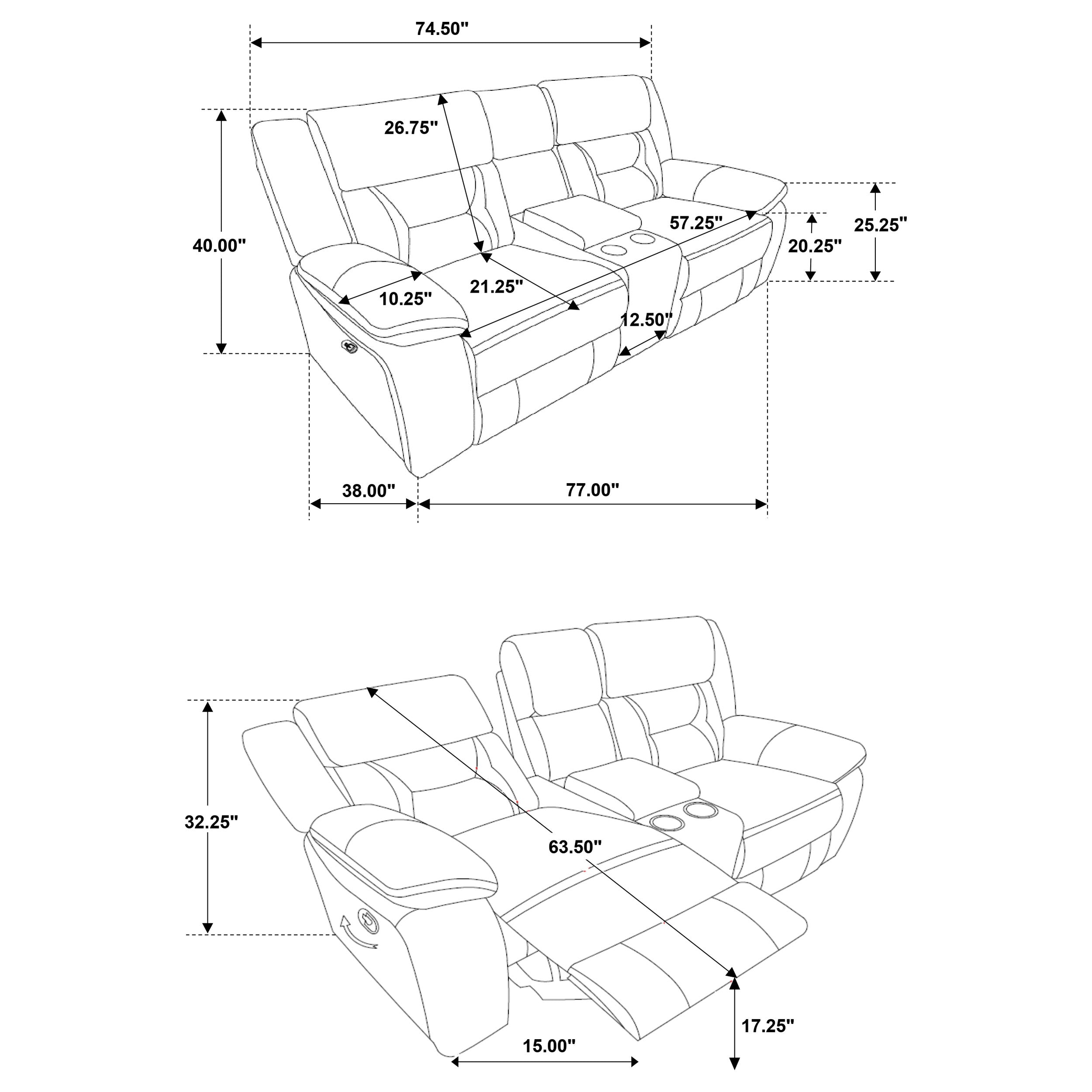Greer Reclining Sofa Set - Luxury Home Furniture (MI)