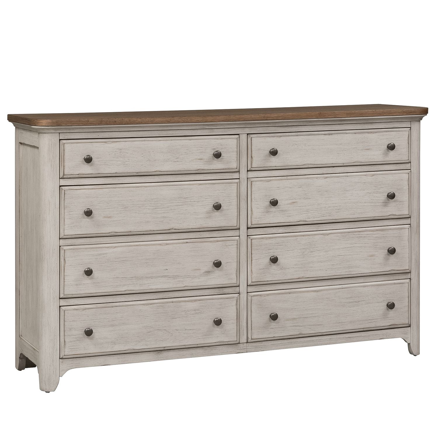 Farmhouse Reimagined Drawer Dresser in Antique White - Luxury Home Furniture (MI)