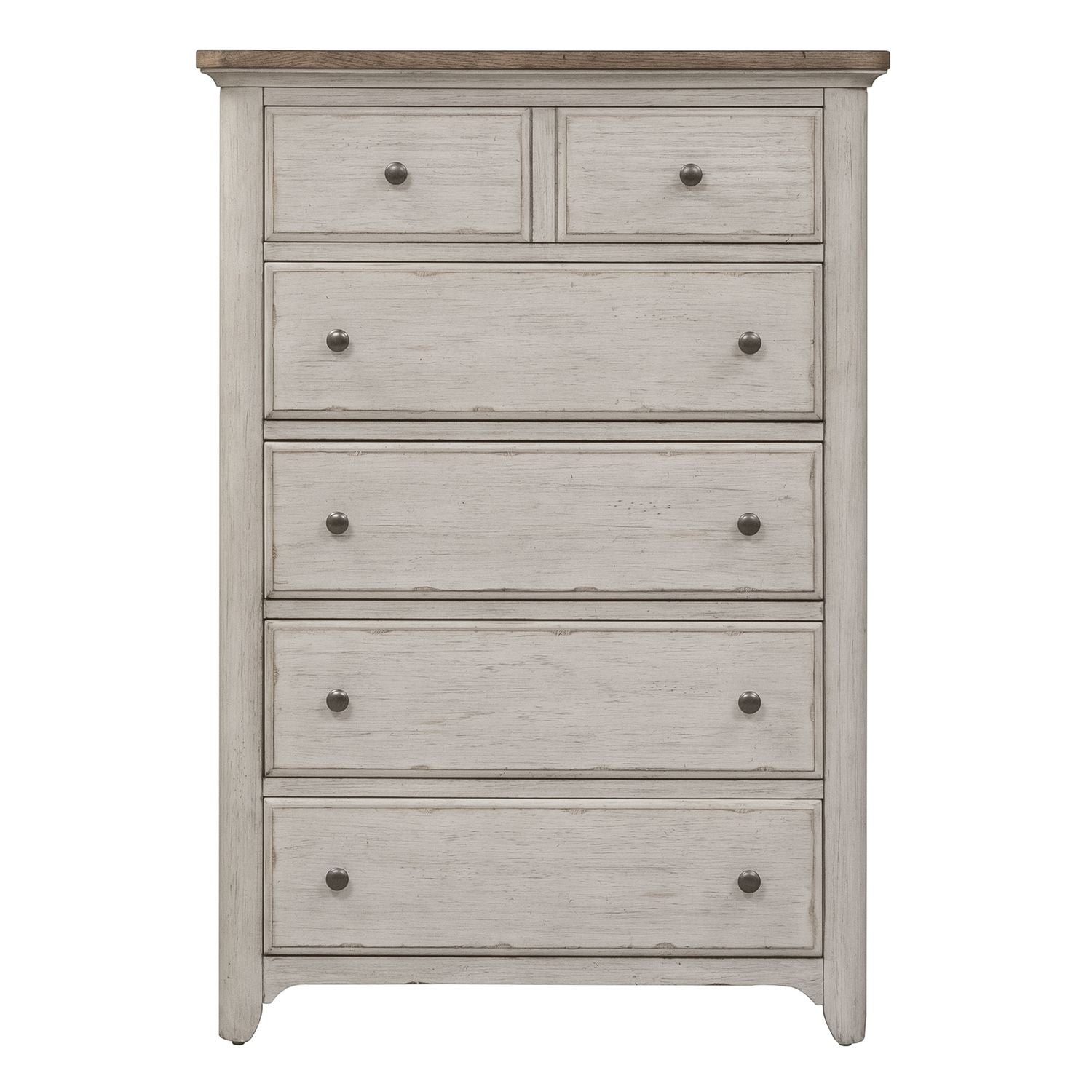 Farmhouse Reimagined Drawer Chest in Antique White - Luxury Home Furniture (MI)