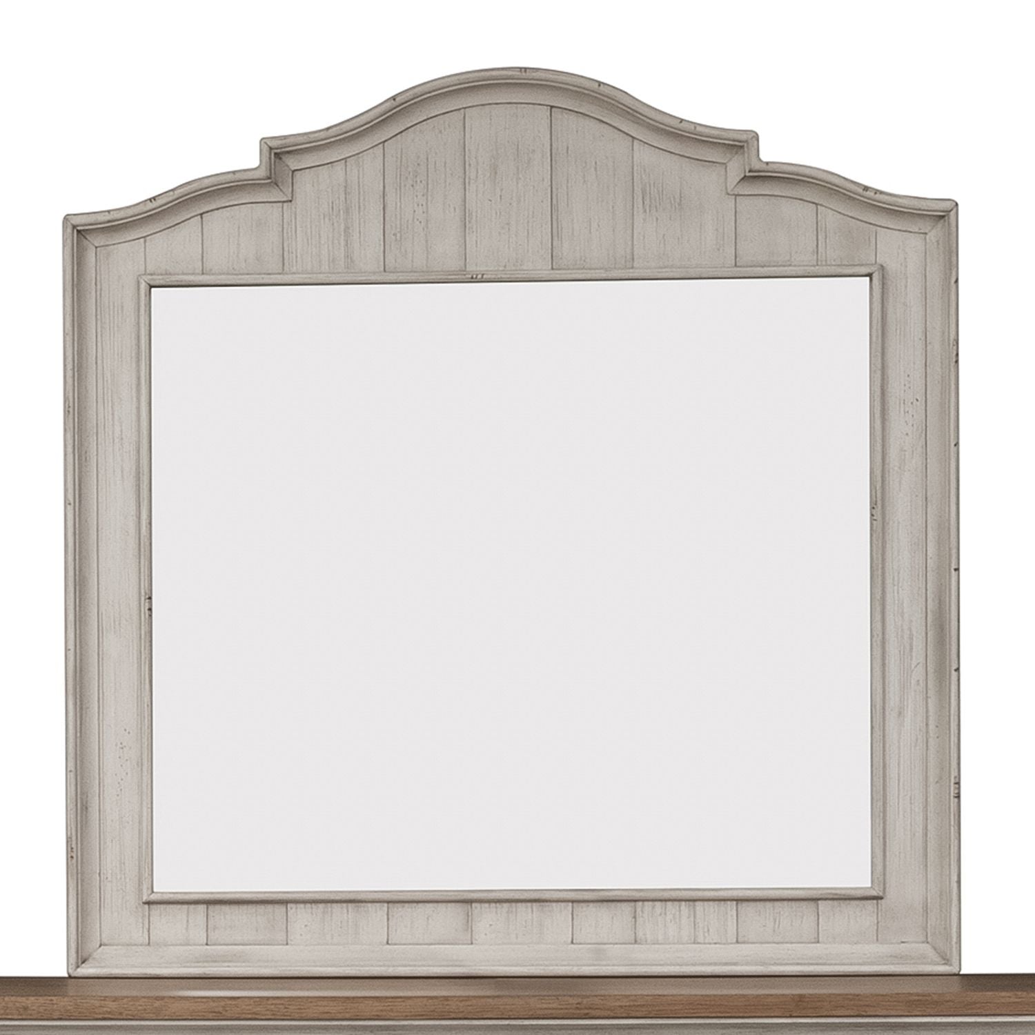 Farmhouse Reimagined Mirror in Antique White - Luxury Home Furniture (MI)