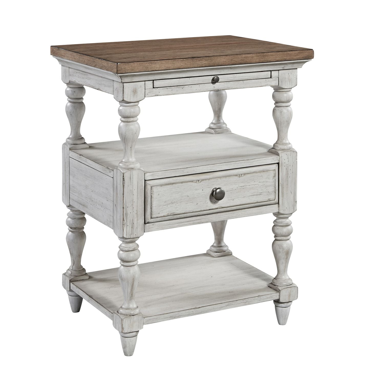 Farmhouse Reimagined Drawer Nightstand in Antique White - Luxury Home Furniture (MI)