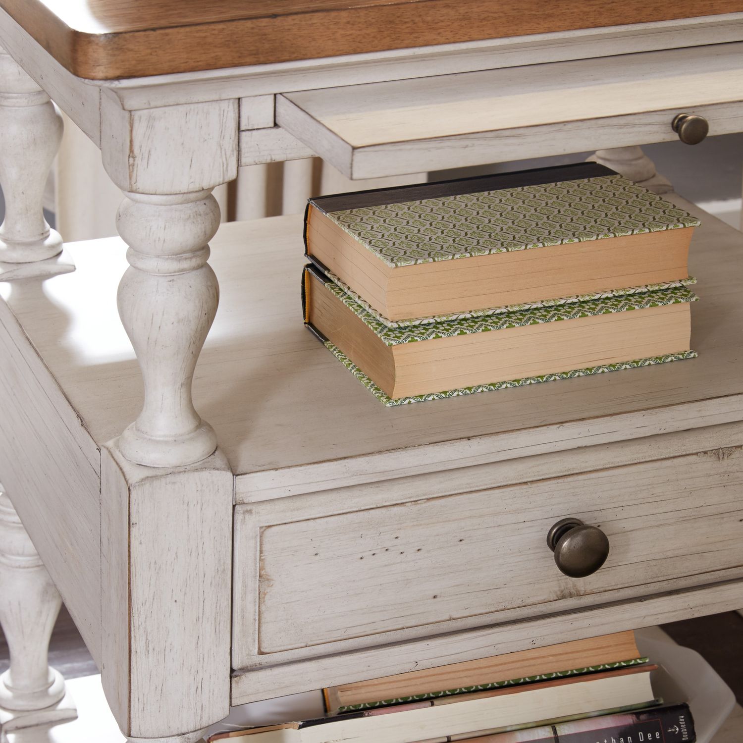 Farmhouse Reimagined Drawer Nightstand in Antique White - Luxury Home Furniture (MI)
