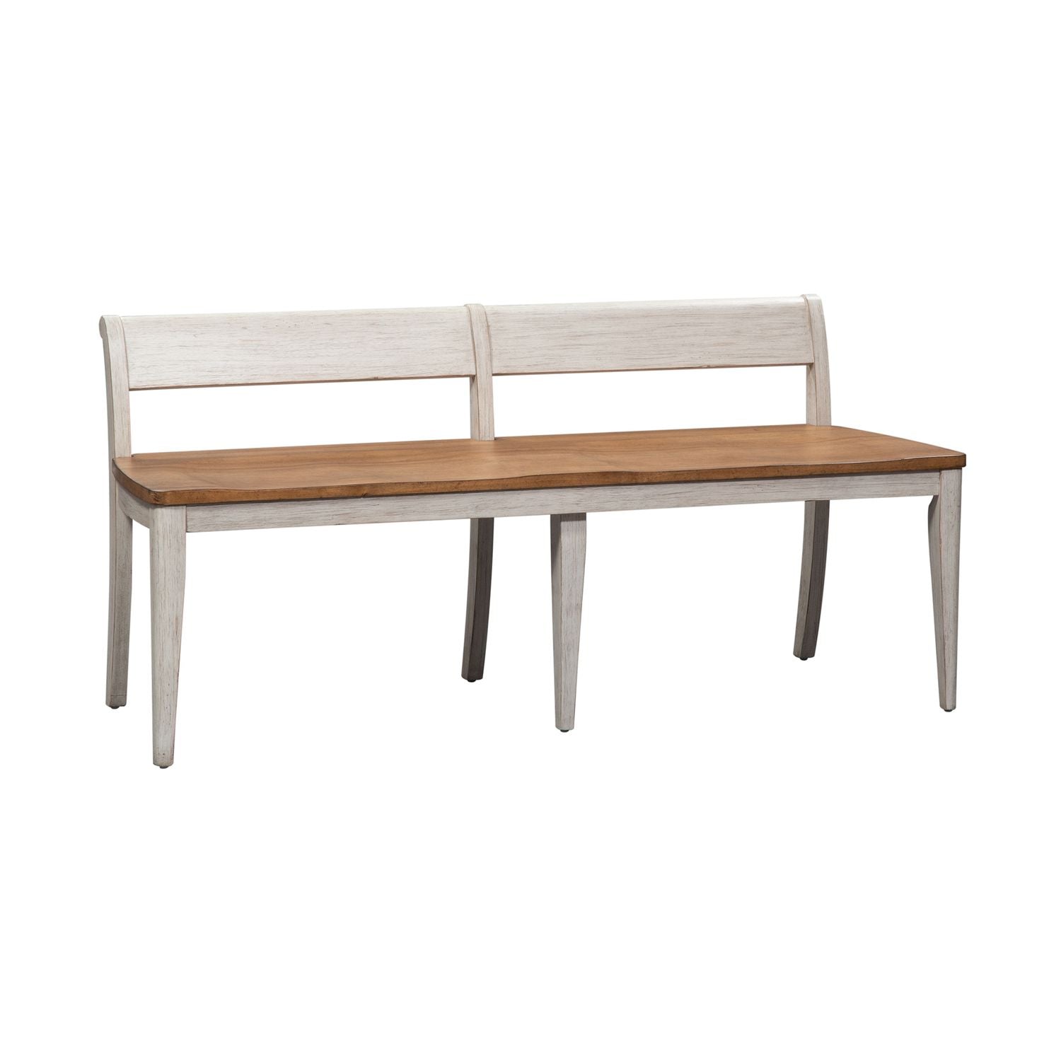 Farmhouse Reimagined Bench (RTA) in Antique White - Luxury Home Furniture (MI)