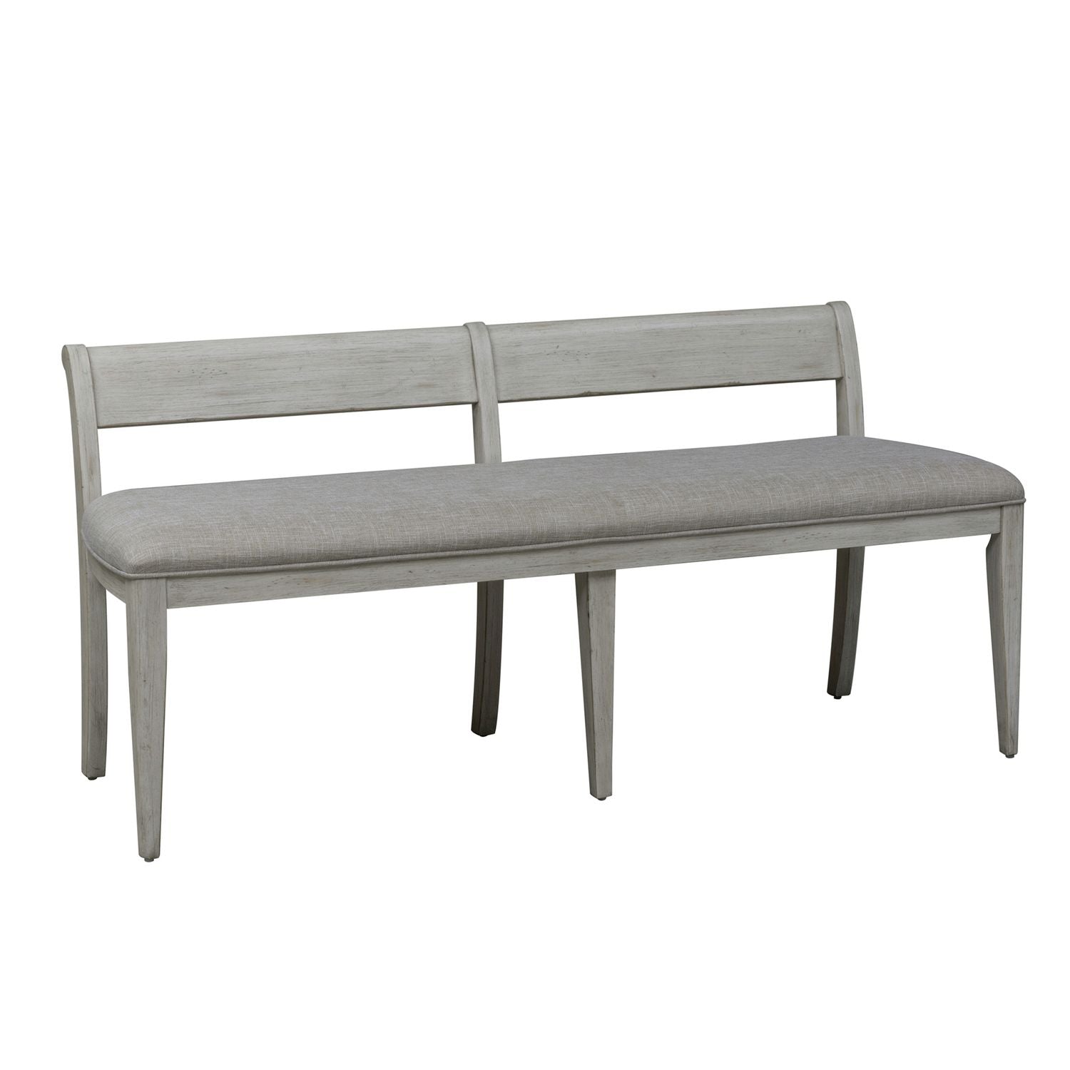 Farmhouse Reimagined Upholstered Bench (RTA) in Antique White - Luxury Home Furniture (MI)