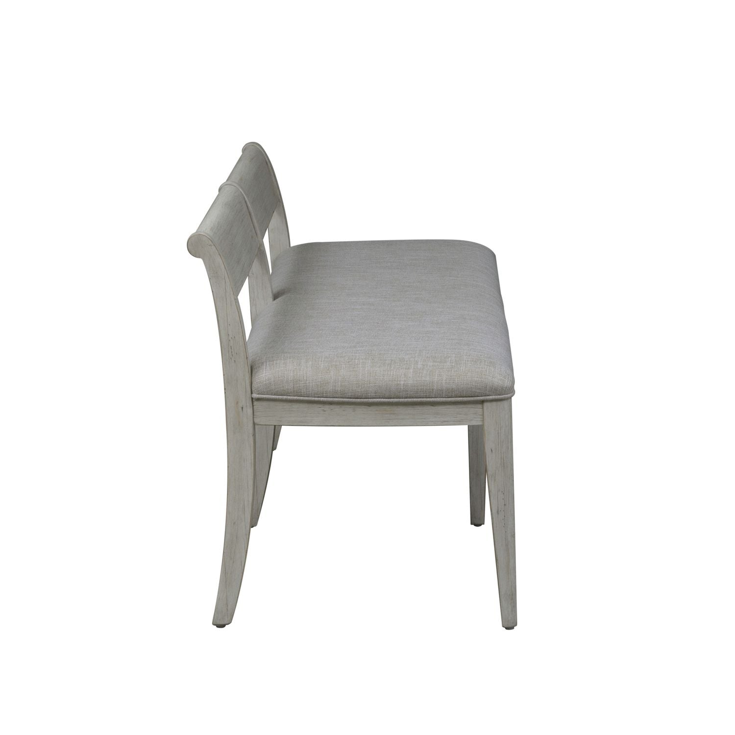 Farmhouse Reimagined Upholstered Bench (RTA) in Antique White - Luxury Home Furniture (MI)