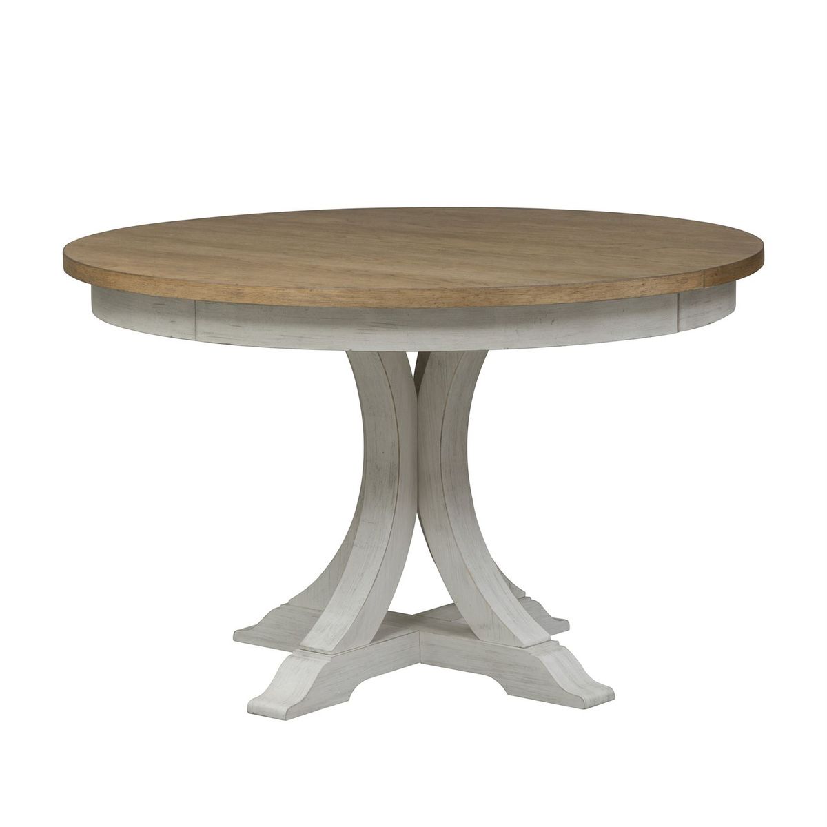 Liberty Furniture Farmhouse Reimagined Pedestal Dining Table in Antique White - Luxury Home Furniture (MI)