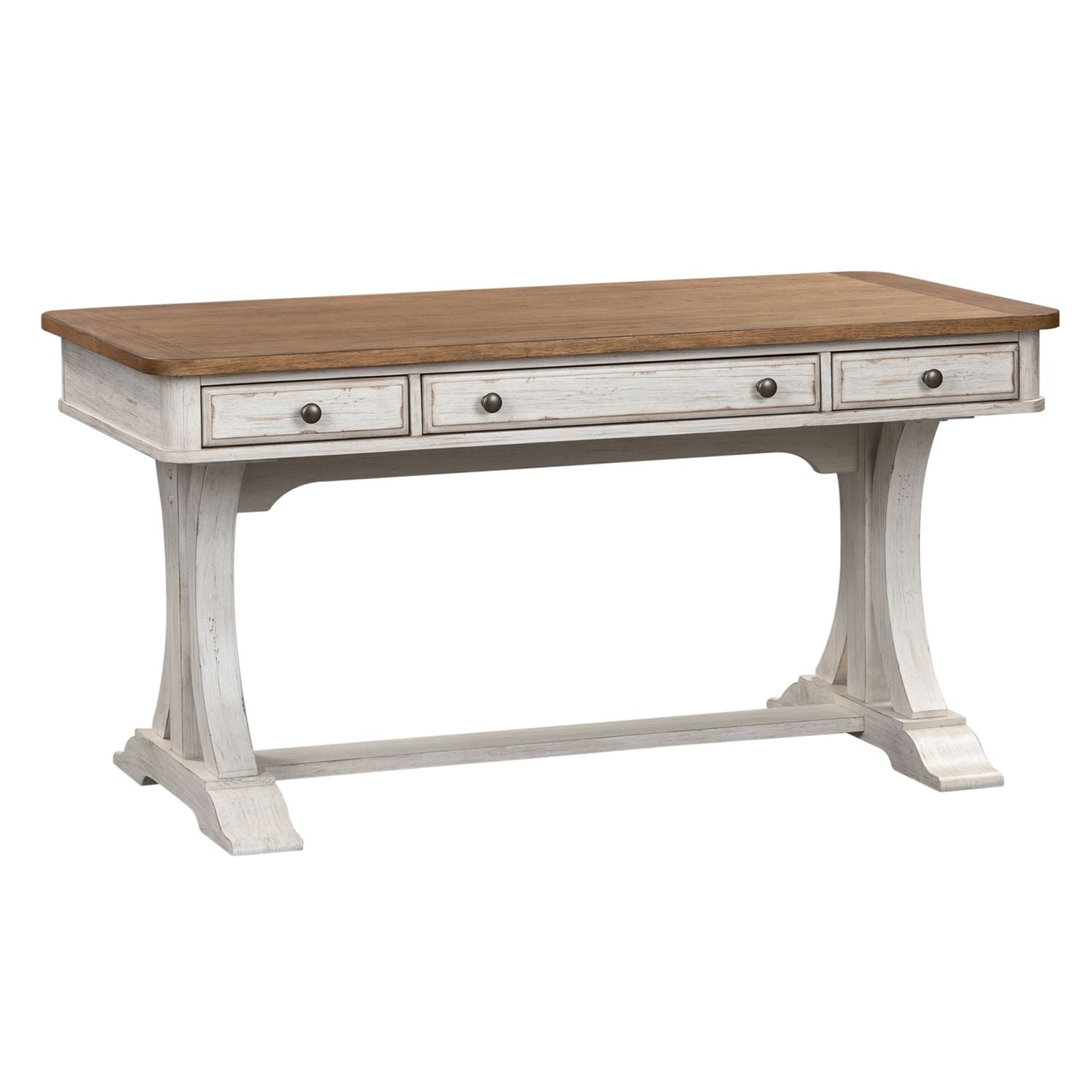 Farmhouse Reimagined Writing Desk in Antique White - Luxury Home Furniture (MI)