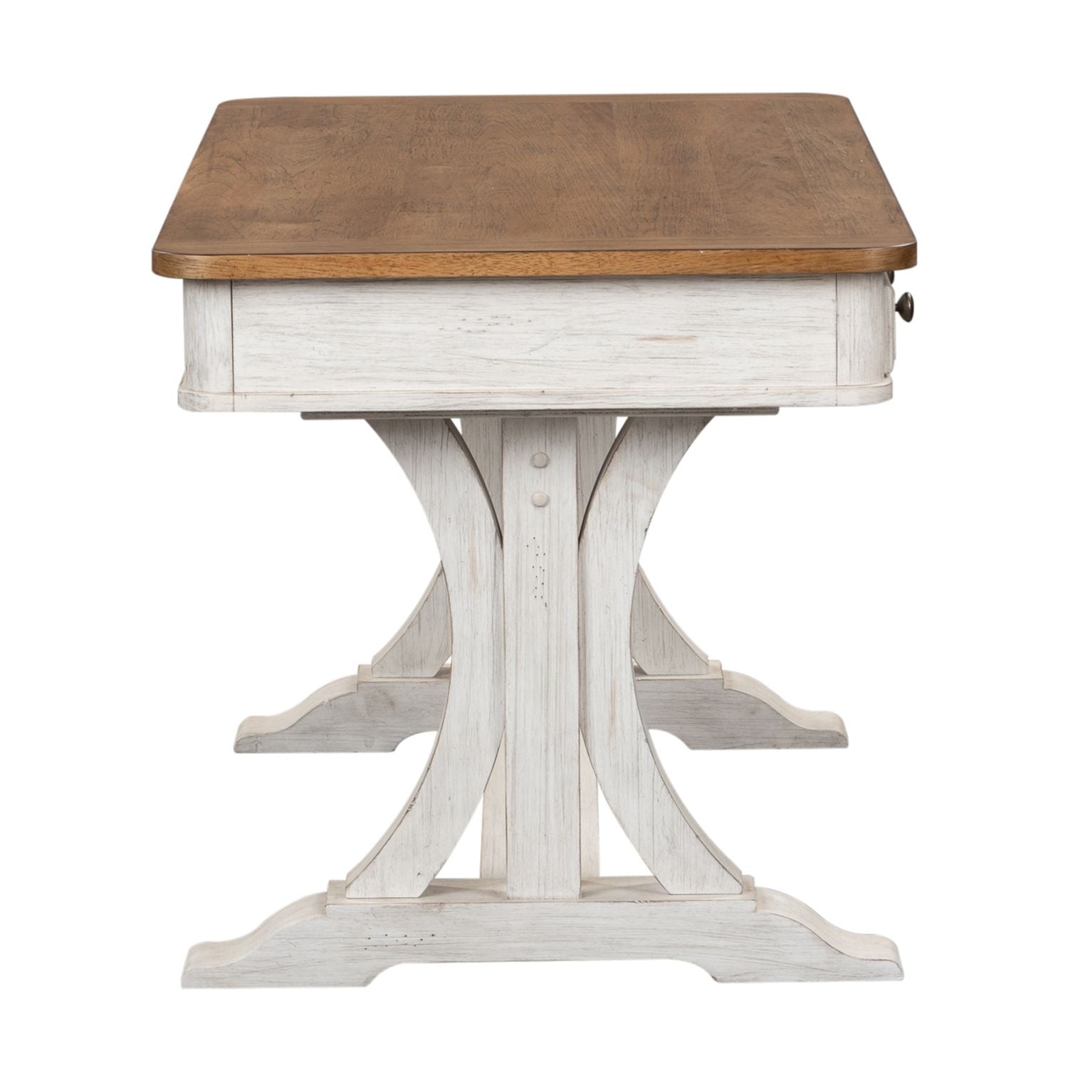 Farmhouse Reimagined Writing Desk in Antique White - Luxury Home Furniture (MI)