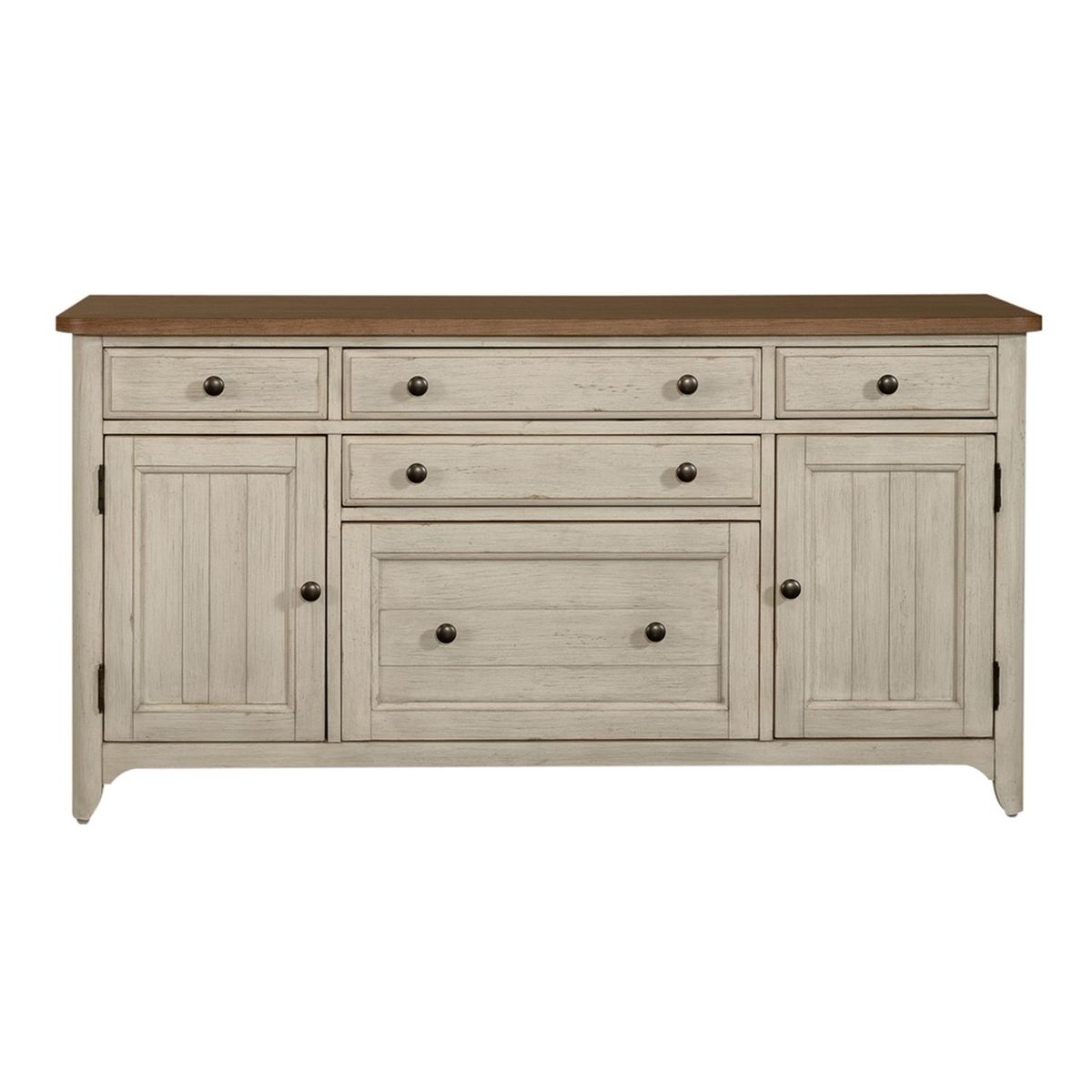 Liberty Farmhouse Reimagined Door Credenza in Antique White image