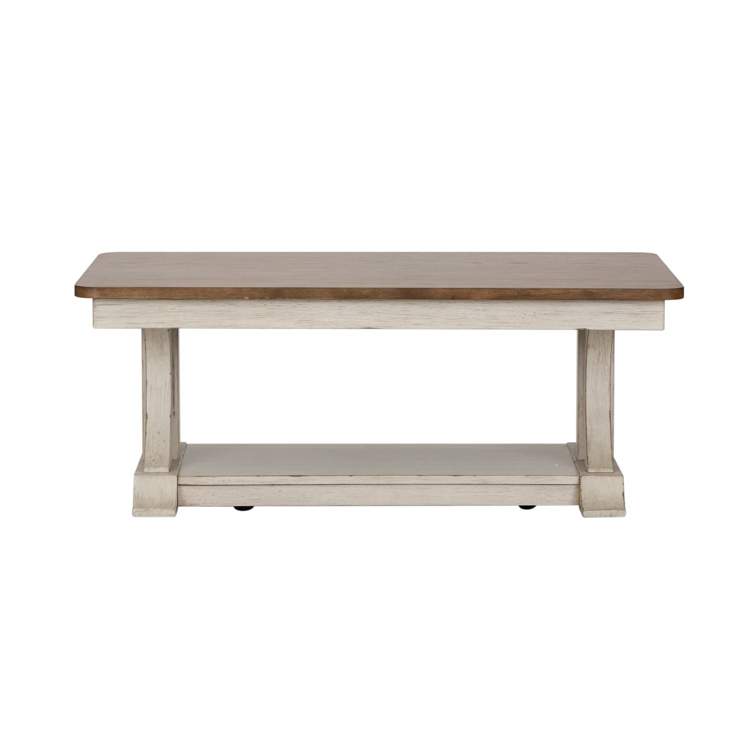 Farmhouse Reimagined Rectangular Cocktail Table in Antique White - Luxury Home Furniture (MI)