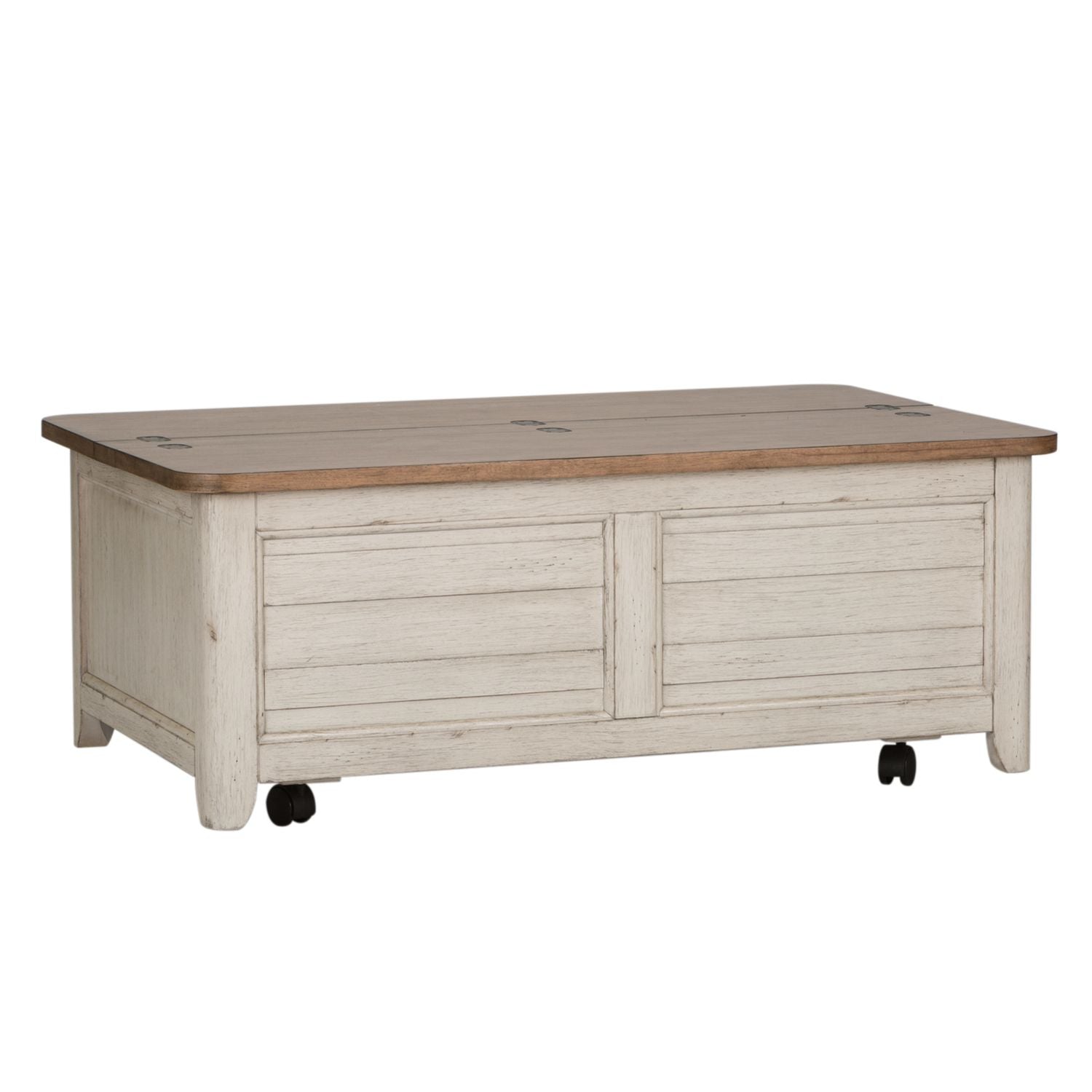 Farmhouse Reimagined Storage Trunk in Antique White - Luxury Home Furniture (MI)