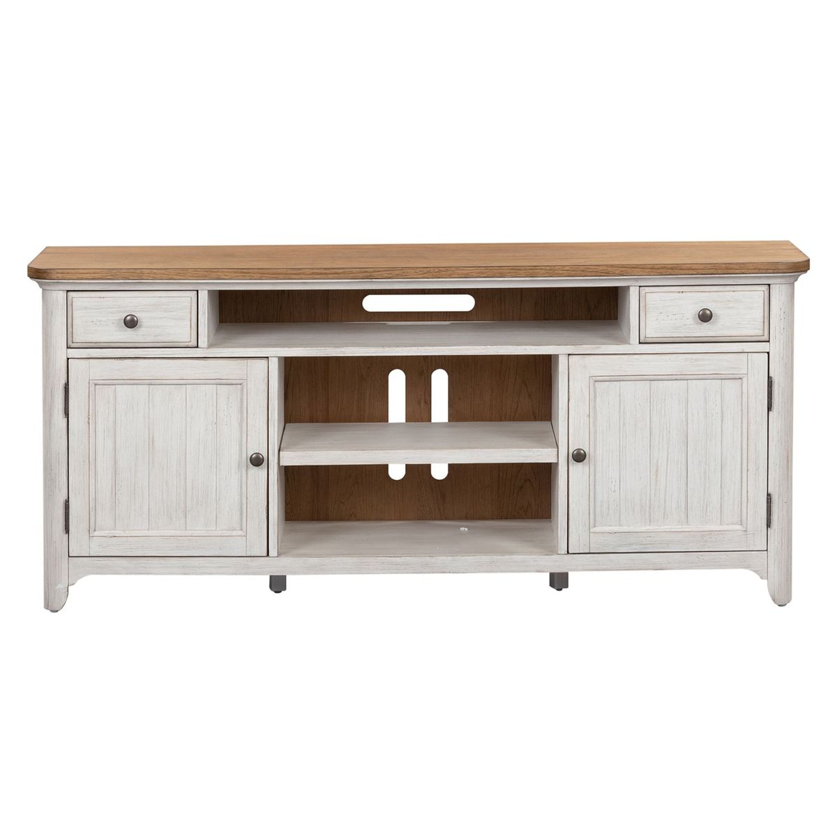 Liberty Farmhouse Reimagine Entertainment TV Stand in Antique White image