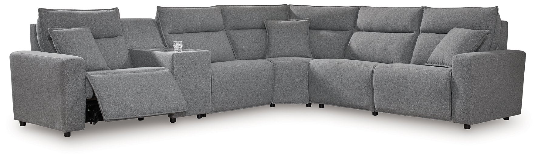 Modmax Reclining Sectional with Console - Luxury Home Furniture (MI)