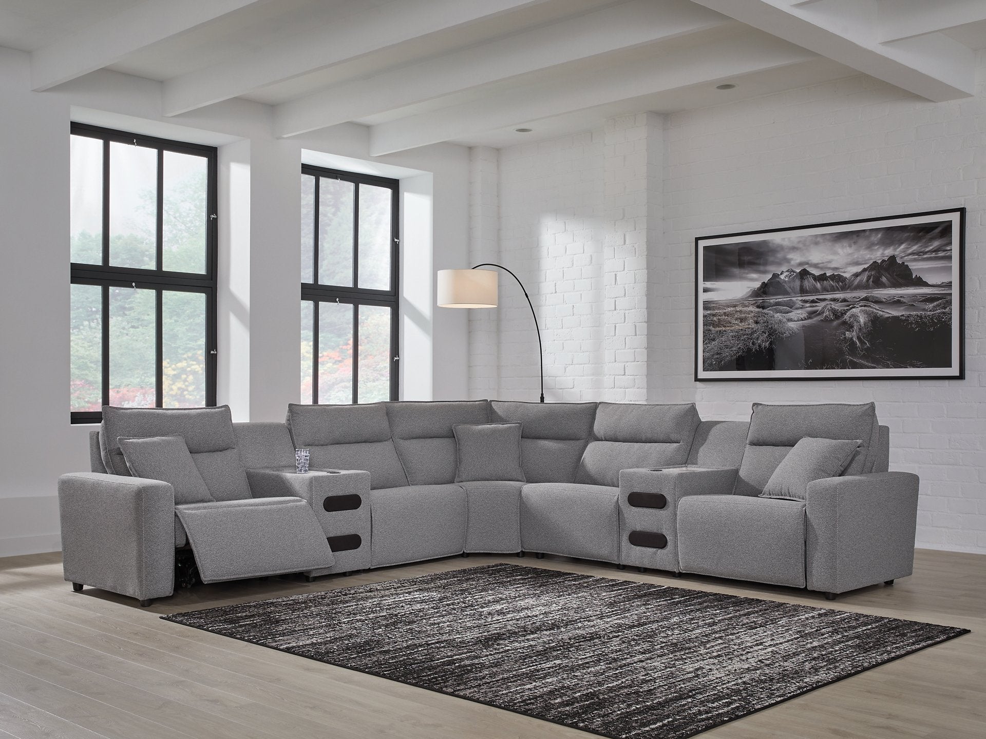 Modmax II Power Reclining Sectional with Audio Consoles - Luxury Home Furniture (MI)