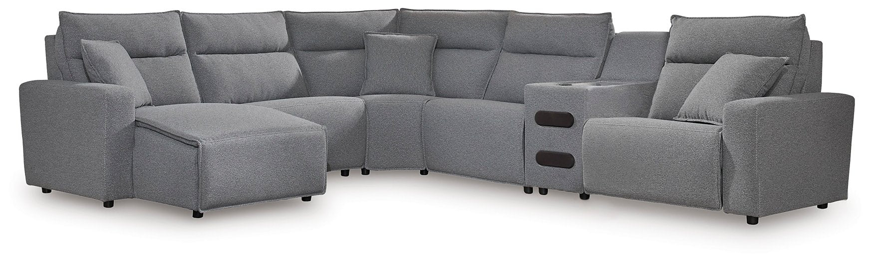 ModMax II Reclining Sectional with Chaise and Audio Console - Luxury Home Furniture (MI)