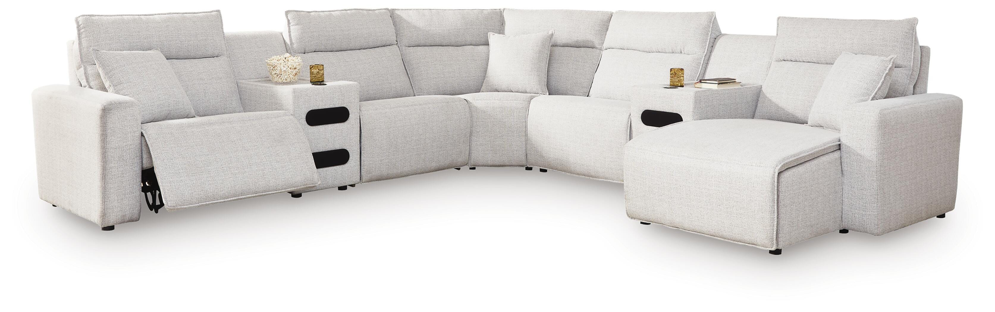 Modmax II Power Reclining Sectional with Chaise and Audio Consoles