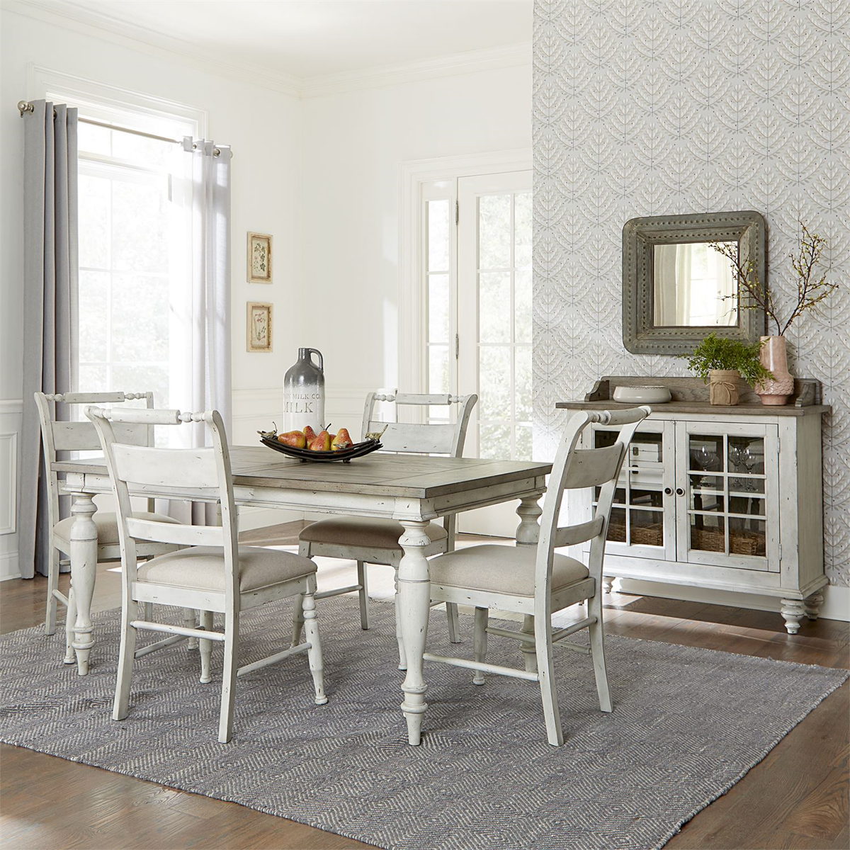 Liberty Furniture Whitney Server in Weathered Gray - Luxury Home Furniture (MI)