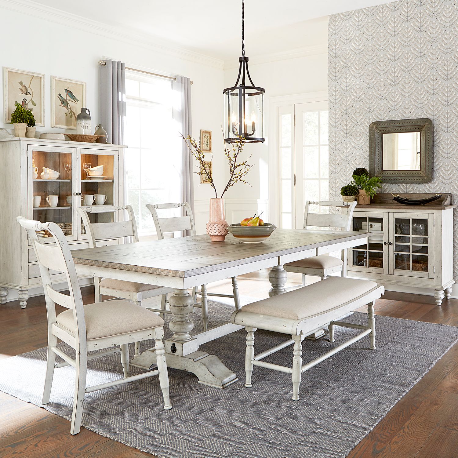 Whitney 6 Piece Trestle Table Set image