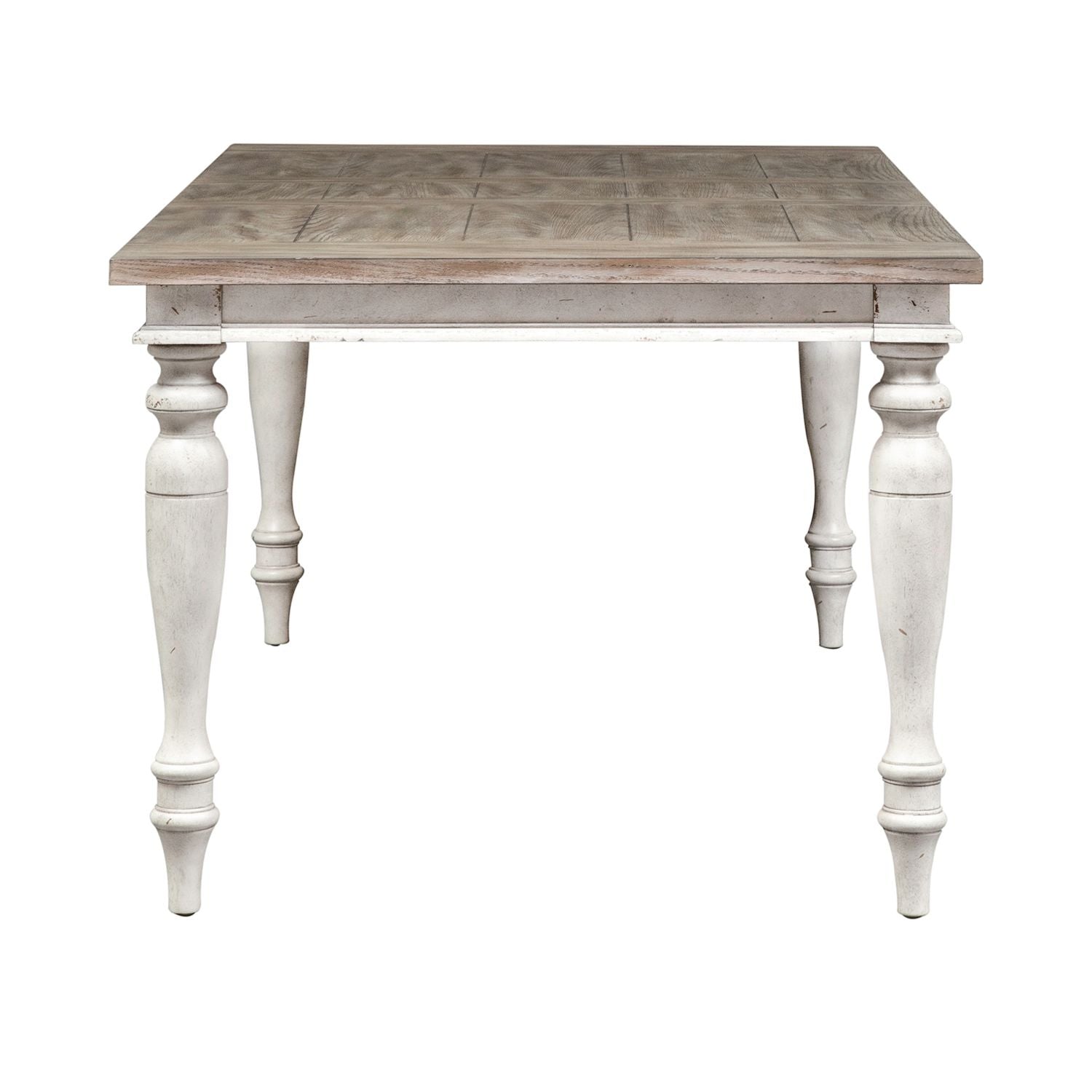 Whitney Rectangular Leg Table in Weathered Gray