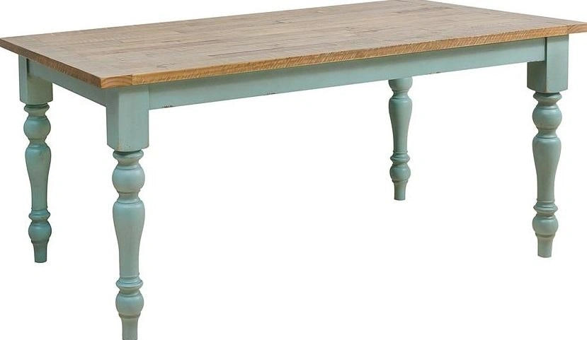 Pulaski Farmhouse Rectangular Dining Table in Distressed Blue