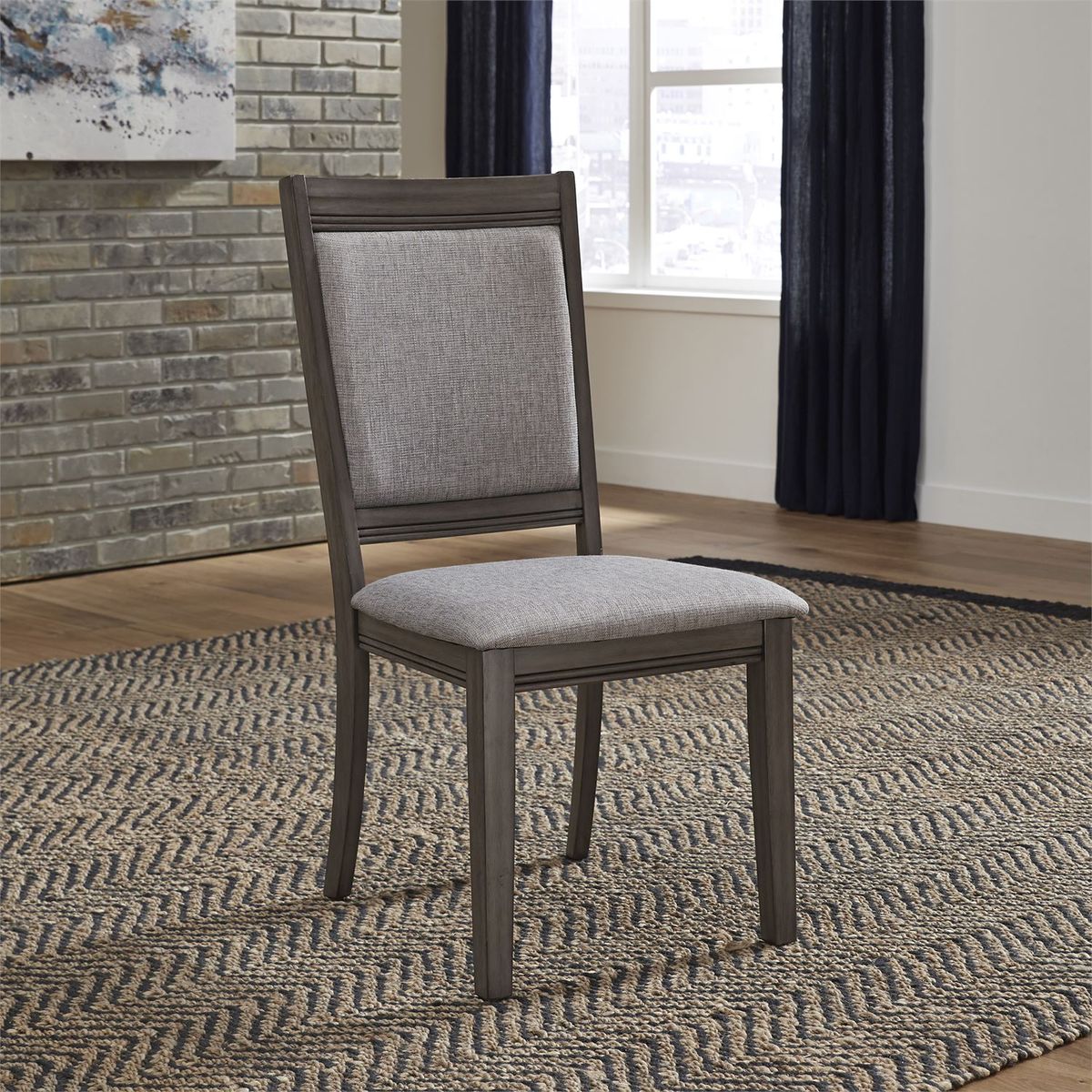 Liberty Furniture Tanners Creek Upholstered Side Chair (RTA) in Greystone (Set of 2) - Luxury Home Furniture (MI)