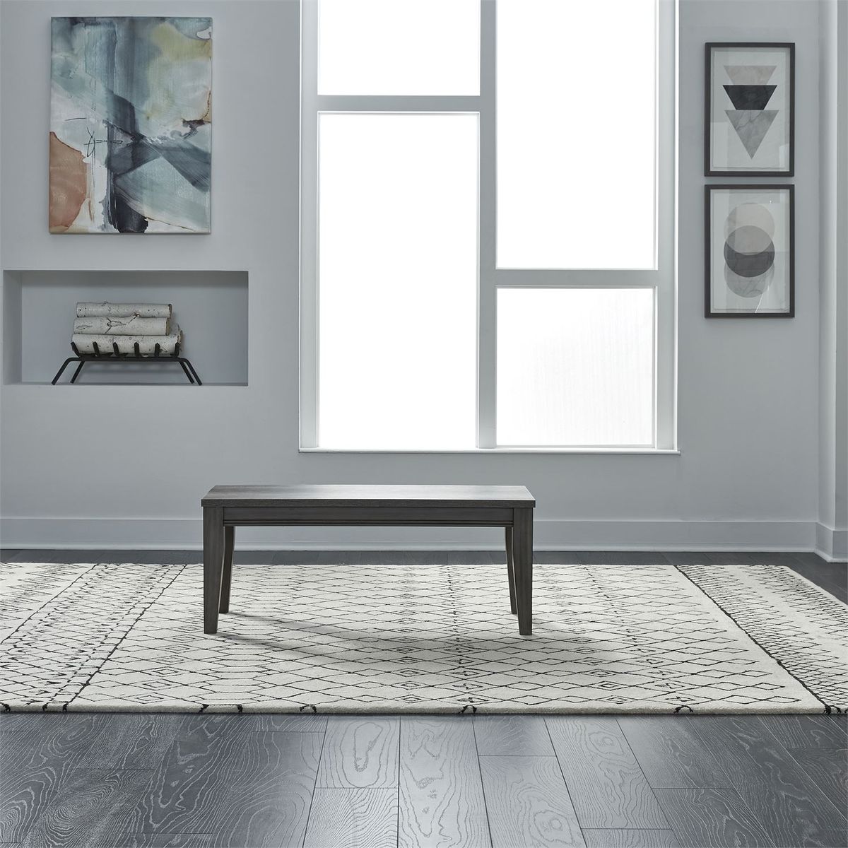 Liberty Furniture Tanners Creek Bench (RTA) in Greystone - Luxury Home Furniture (MI)