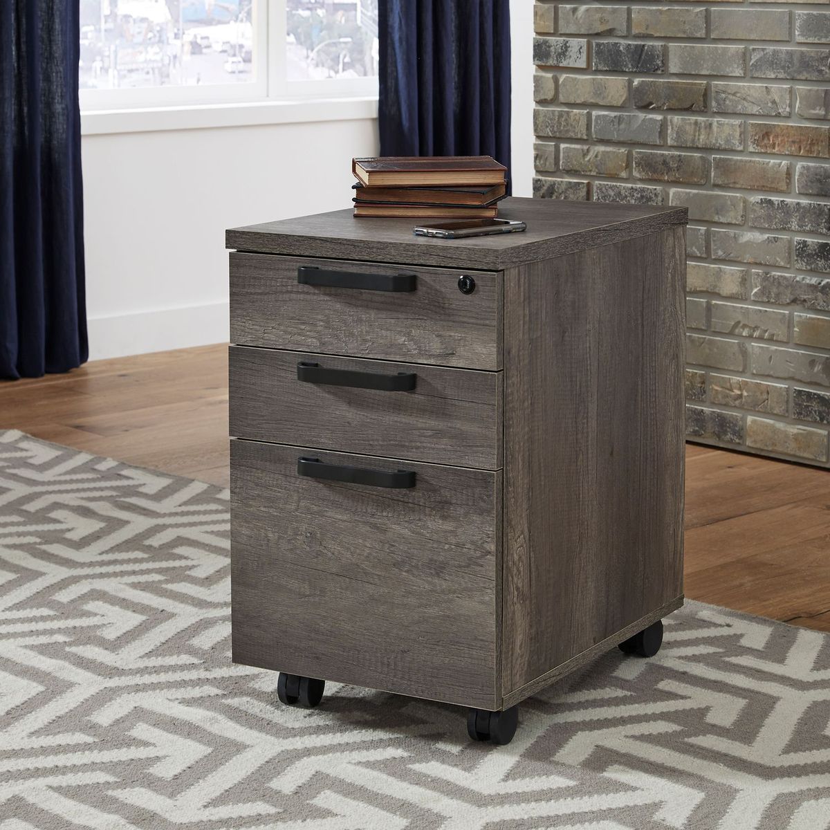 Liberty Furniture Tanners Creek File Cabinet in Greystone - Luxury Home Furniture (MI)