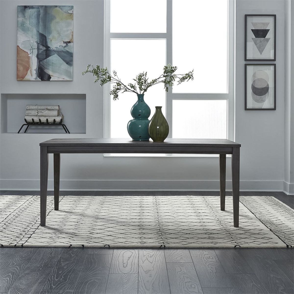 Liberty Furniture Tanners Creek Rectangular Leg Dining Table in Greystone - Luxury Home Furniture (MI)