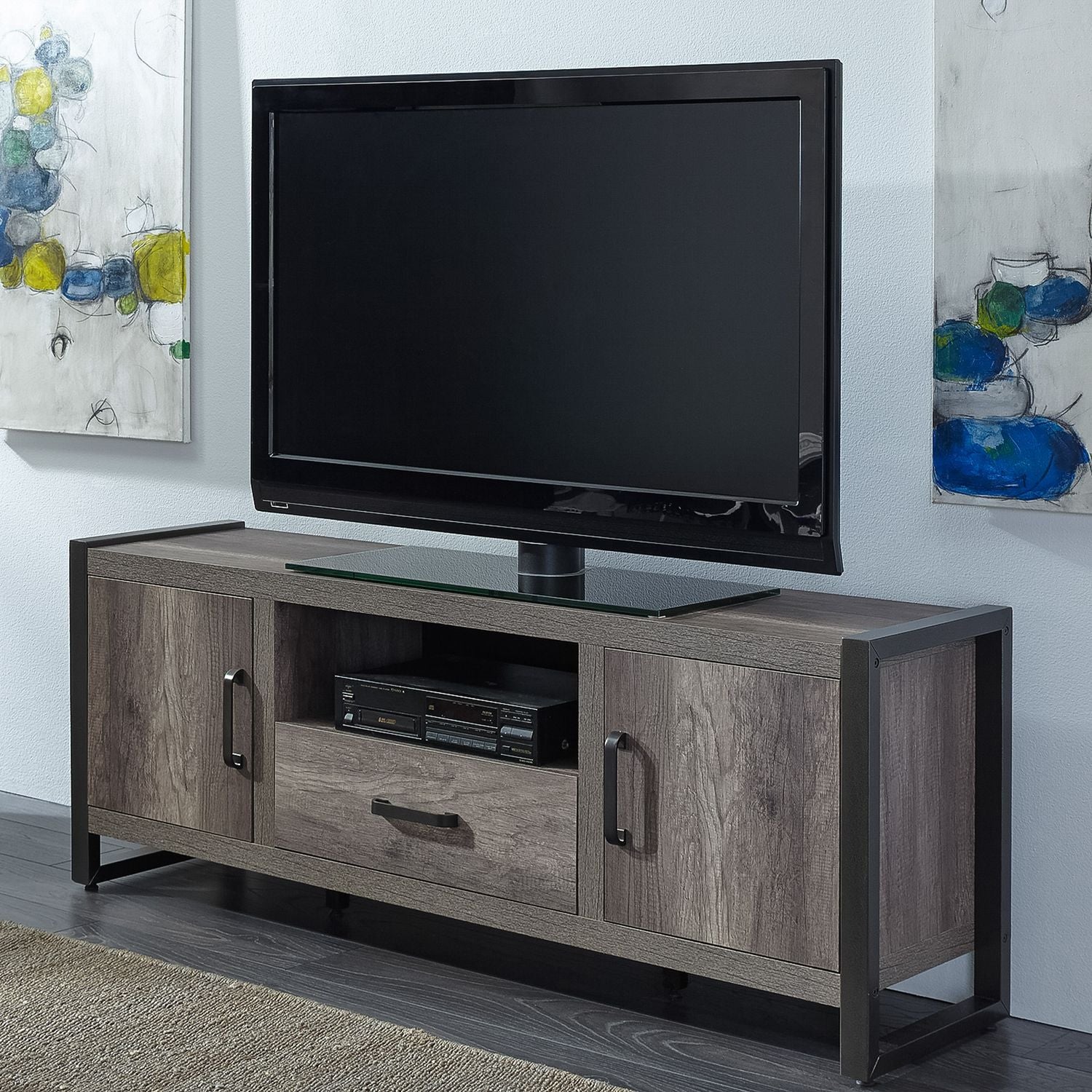 Farmhouse Tanners Creek Entertainment TV Stand in Greystone image