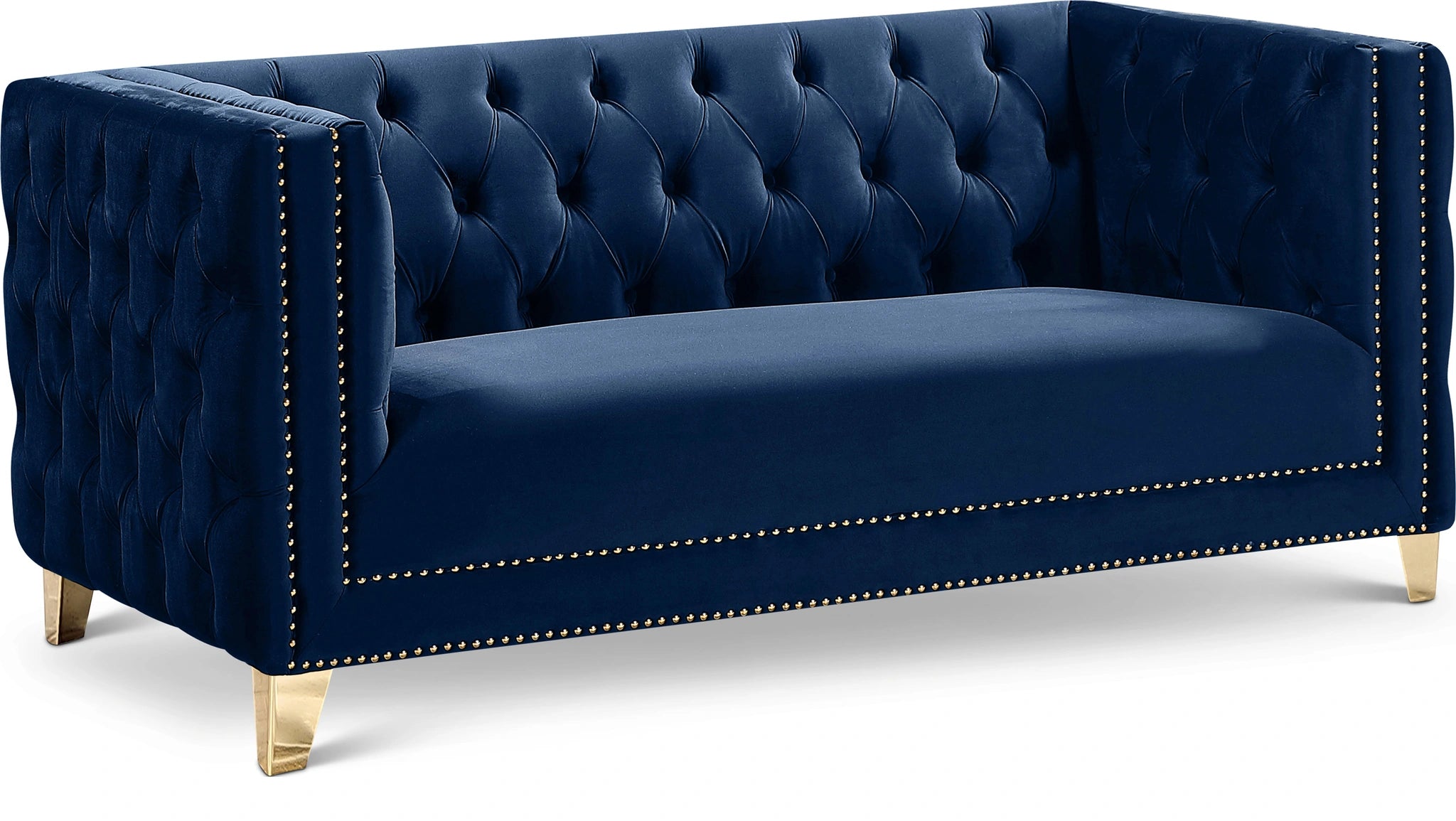 Michelle Navy Velvet Loveseat