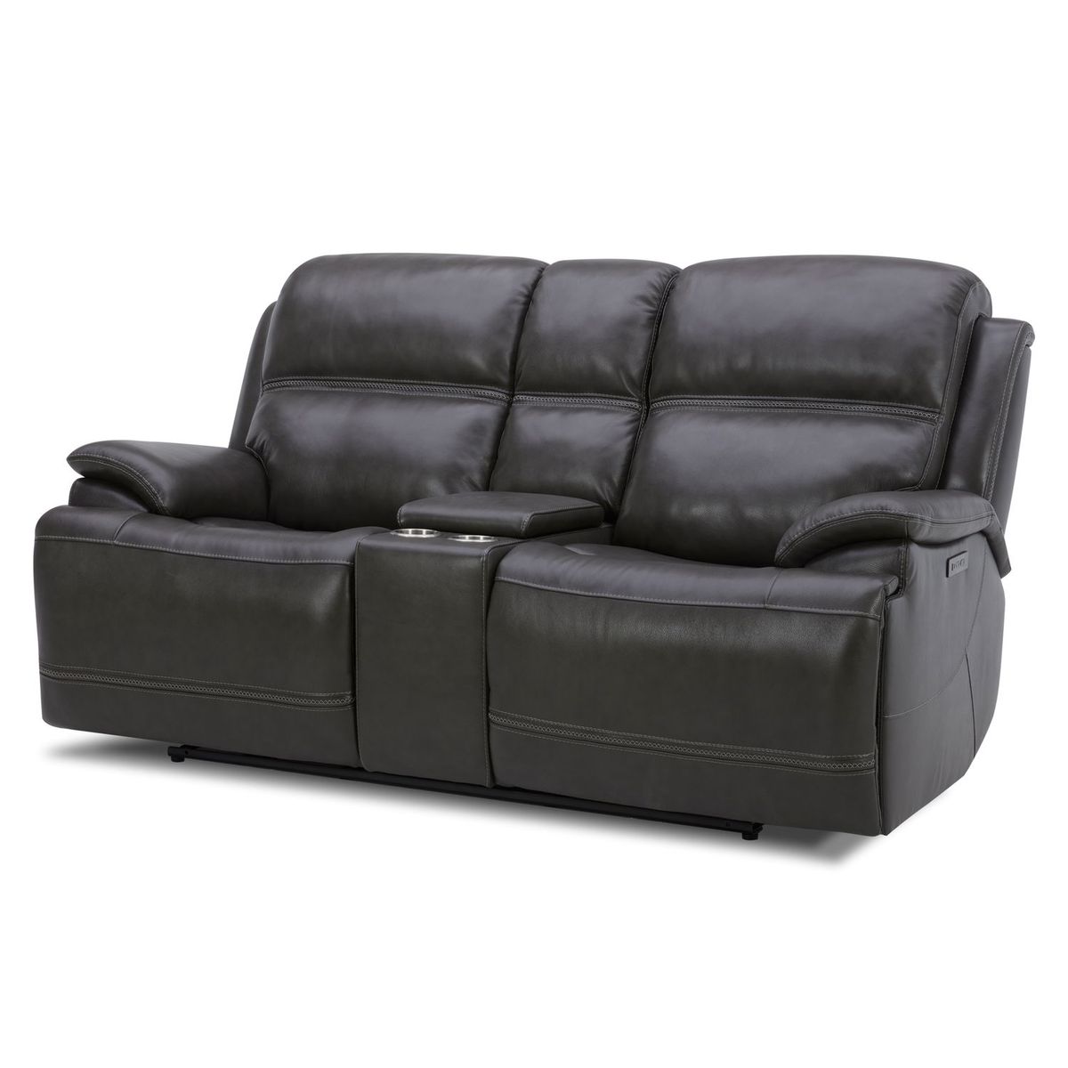 Liberty Furniture Bentley Loveseat w/Console P2 & ZG in Graphite - Luxury Home Furniture (MI)