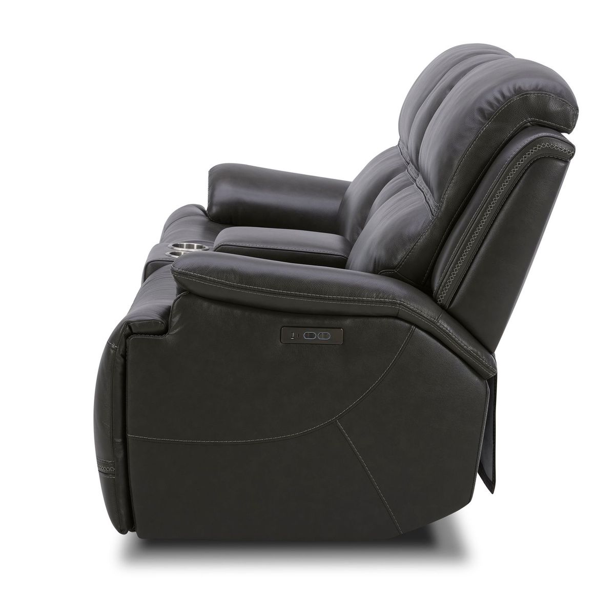 Liberty Furniture Bentley Loveseat w/Console P2 & ZG in Graphite - Luxury Home Furniture (MI)