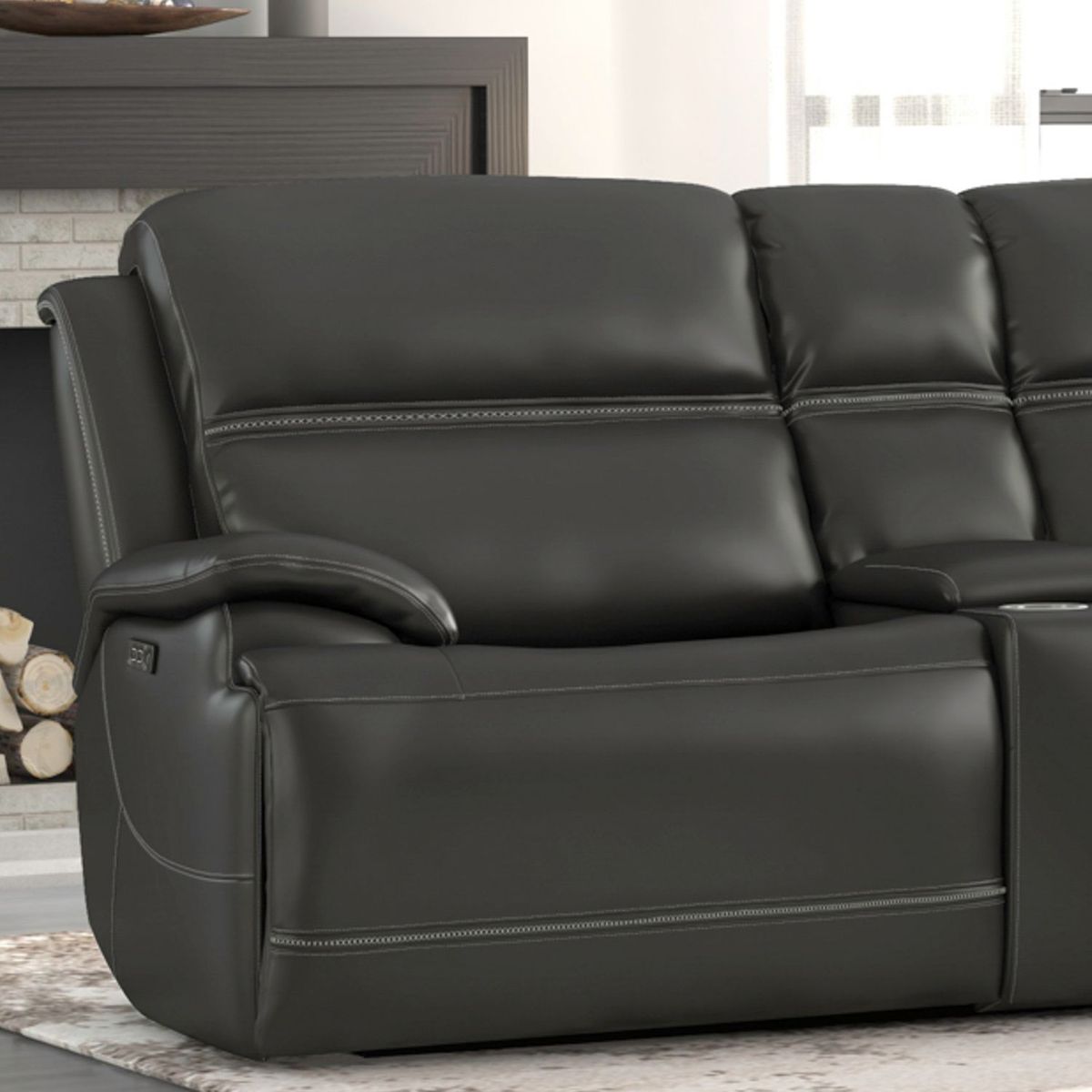 Liberty Furniture Bentley L Arm Recliner P2 & ZG in Graphite - Luxury Home Furniture (MI)