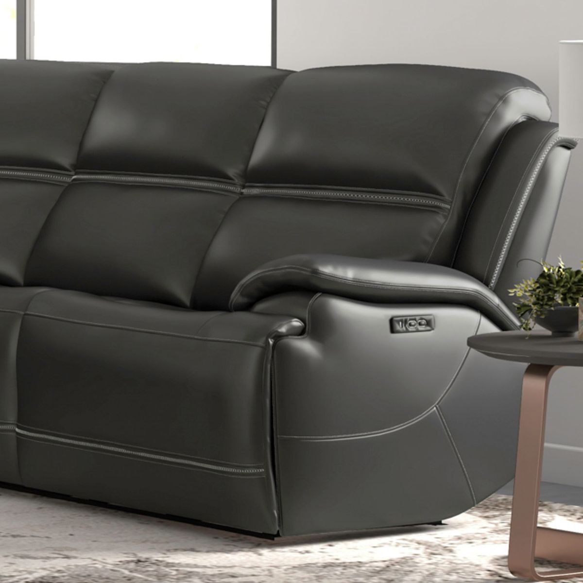 Liberty Furniture Bentley Right-Arm Recliner P2 & ZG in Graphite - Luxury Home Furniture (MI)