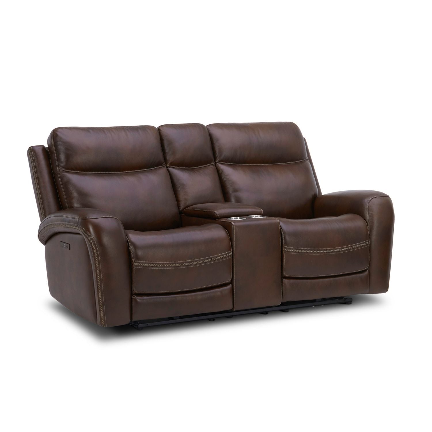 Blair Loveseat w/Console P2 & ZG in Cognac - Luxury Home Furniture (MI)