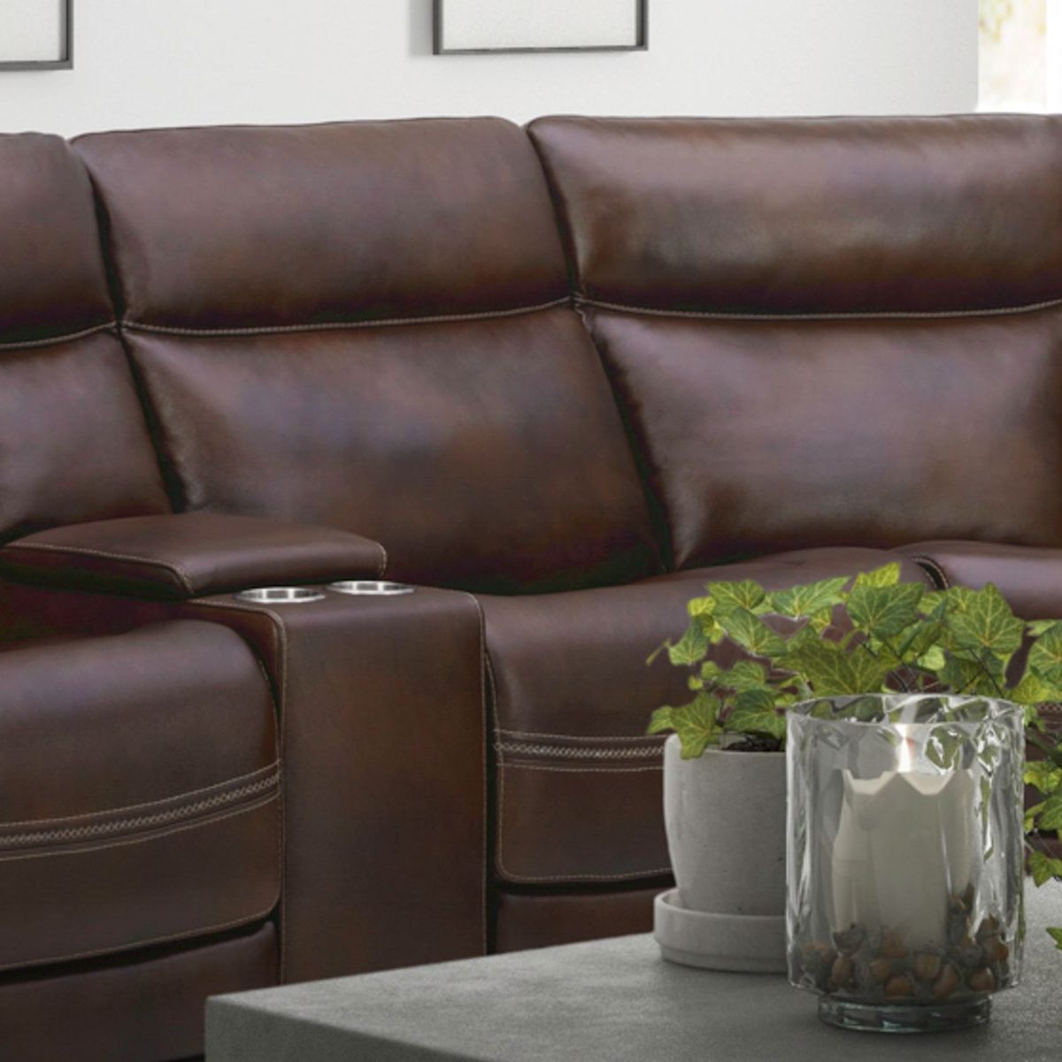 Liberty Furniture Blair Armless Recliner P2 & ZG in Cognac - Luxury Home Furniture (MI)