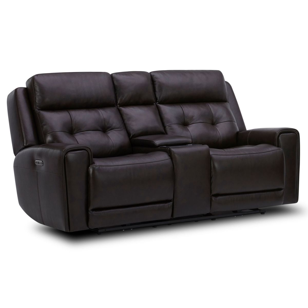 Liberty Furniture Carrington Loveseat w/Console P3 & ZG in Dark Brown - Luxury Home Furniture (MI)