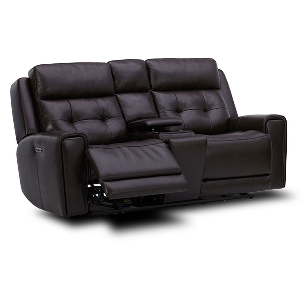Liberty Furniture Carrington Loveseat w/Console P3 & ZG in Dark Brown - Luxury Home Furniture (MI)
