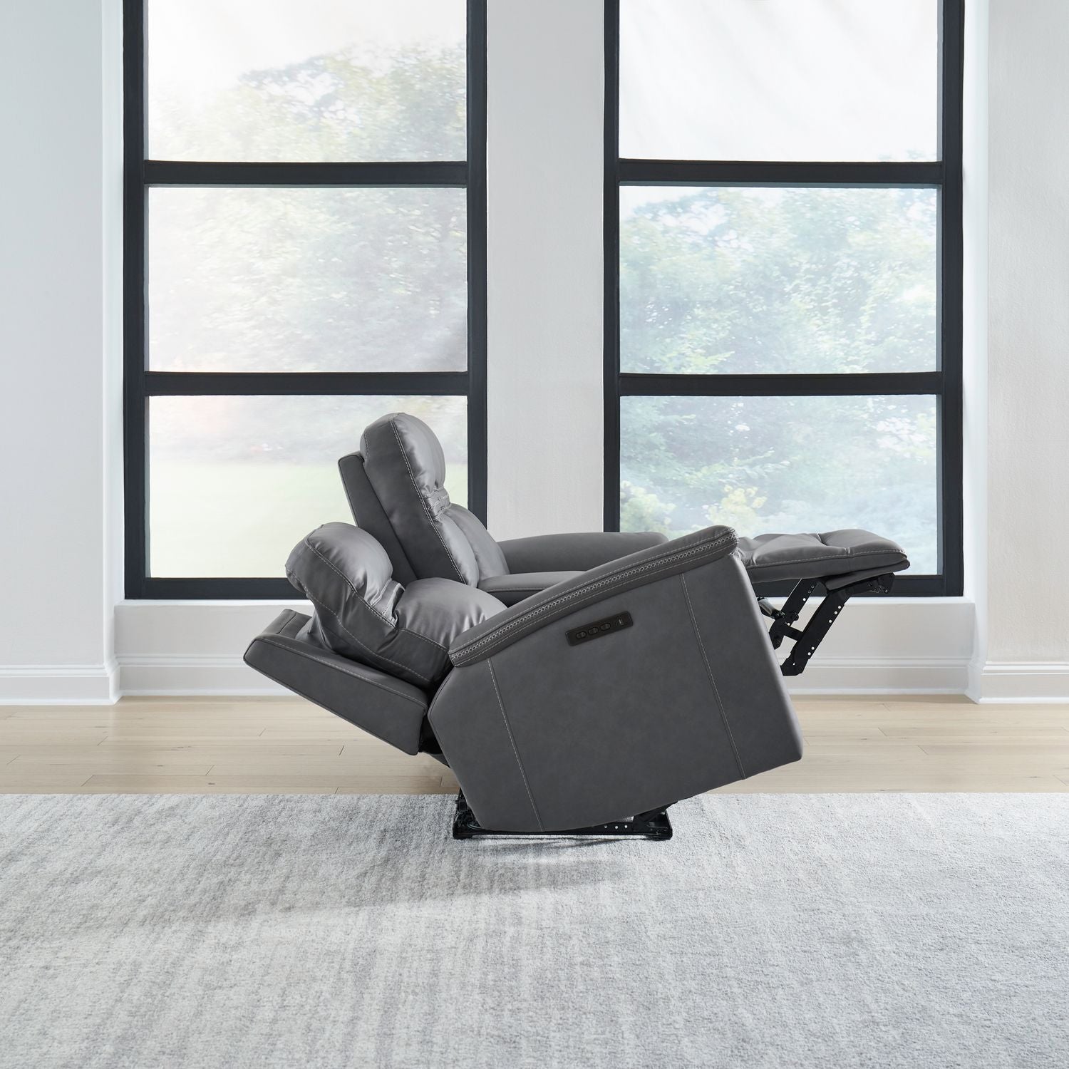 Cooper Loveseat w/Console P3 & ZG in Blue Gray - Luxury Home Furniture (MI)