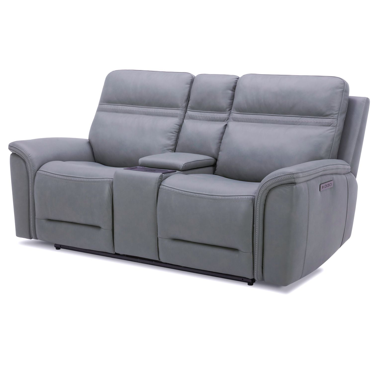 Cooper Loveseat w/Console P3 & ZG in Blue Gray - Luxury Home Furniture (MI)